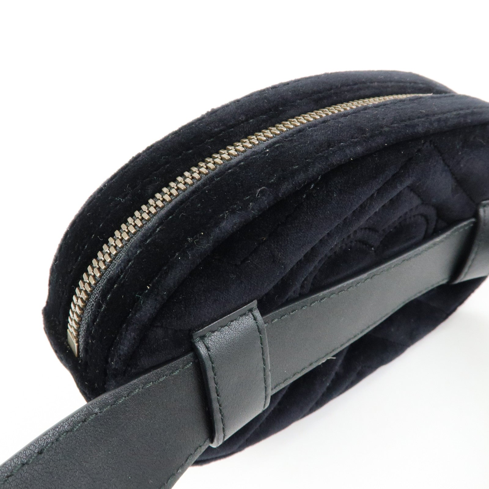 GUCCI Velvet Leather Star Bijou Motif Waist Pouch Body Bag 476434