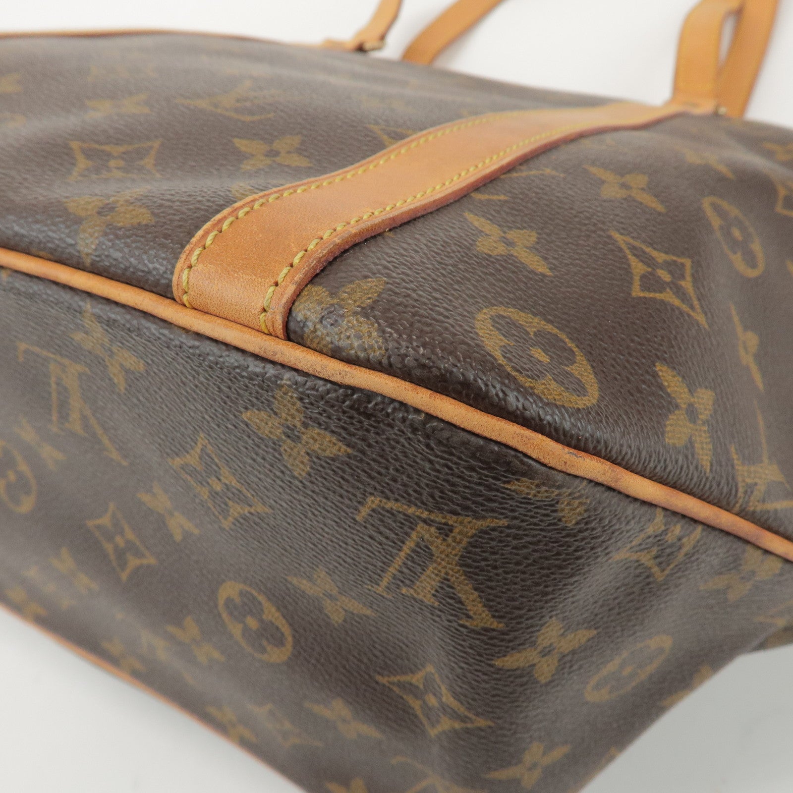 Louis Vuitton Monogram Sac Shopping Shoulder Bag Brown M51108