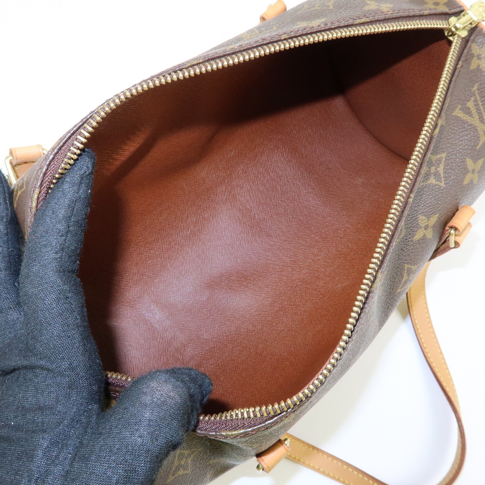 Louis Vuitton Monogram Papillon 30 Canvas Hand Bag Brown M51385