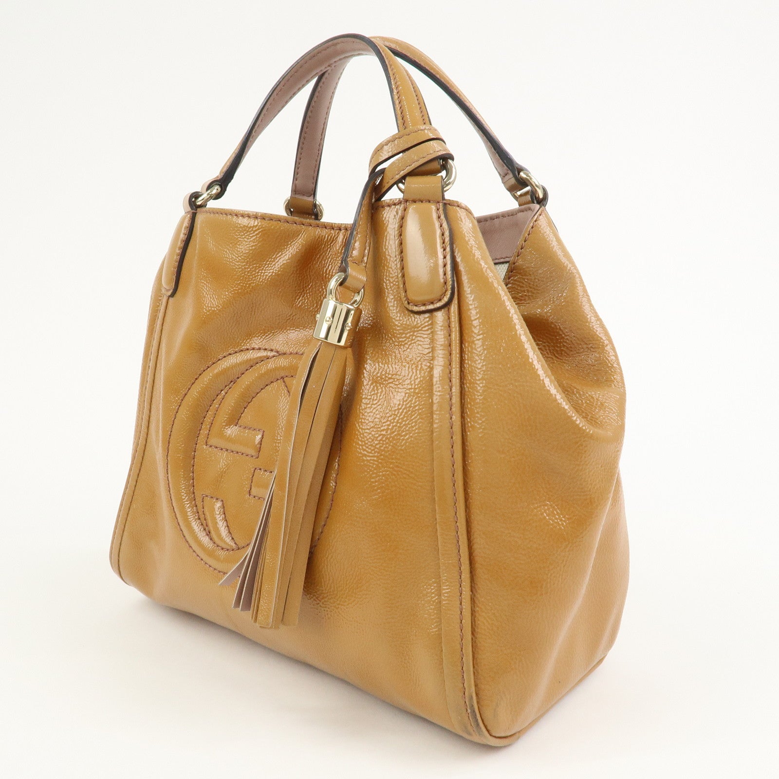 GUCCI SOHO Interlocking G 2Way Bag Hand Bag Shoulder Bag 336751