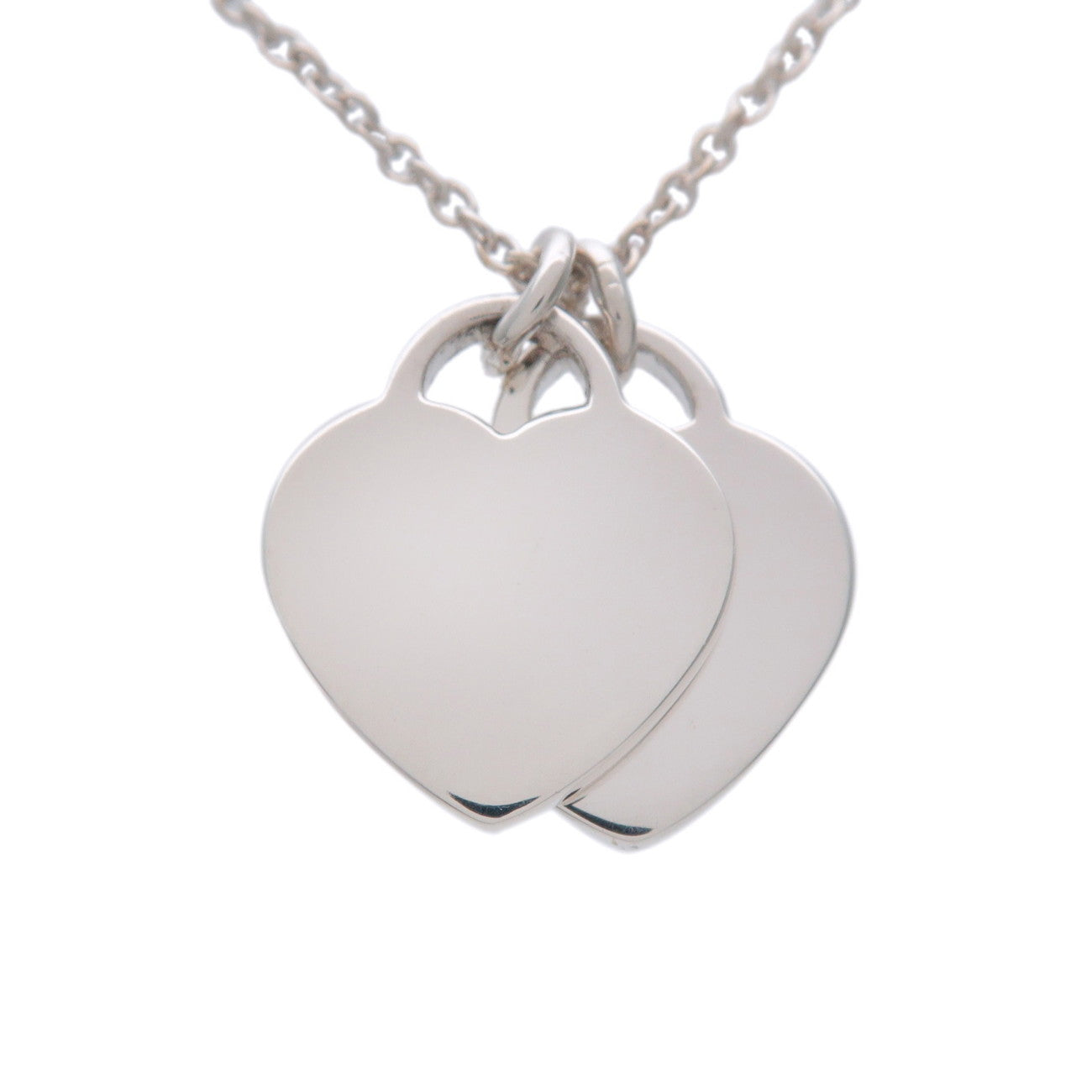 Tiffany & Co Return to Tiffany Mini Double Heart Tag Necklace SV925