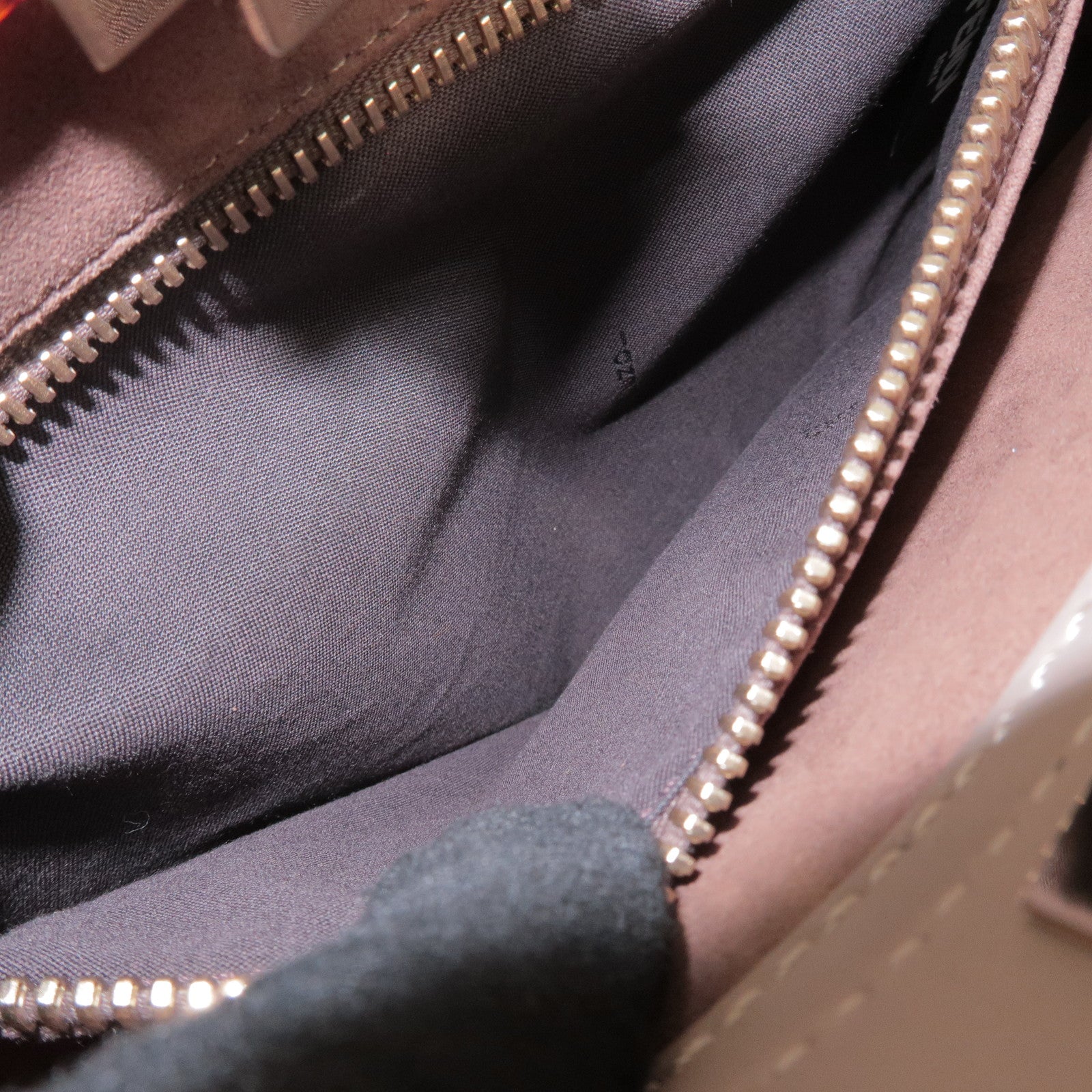 FENDI Peekaboo Leather Medium 2Way Hand Bag Greige Beige 8BN290