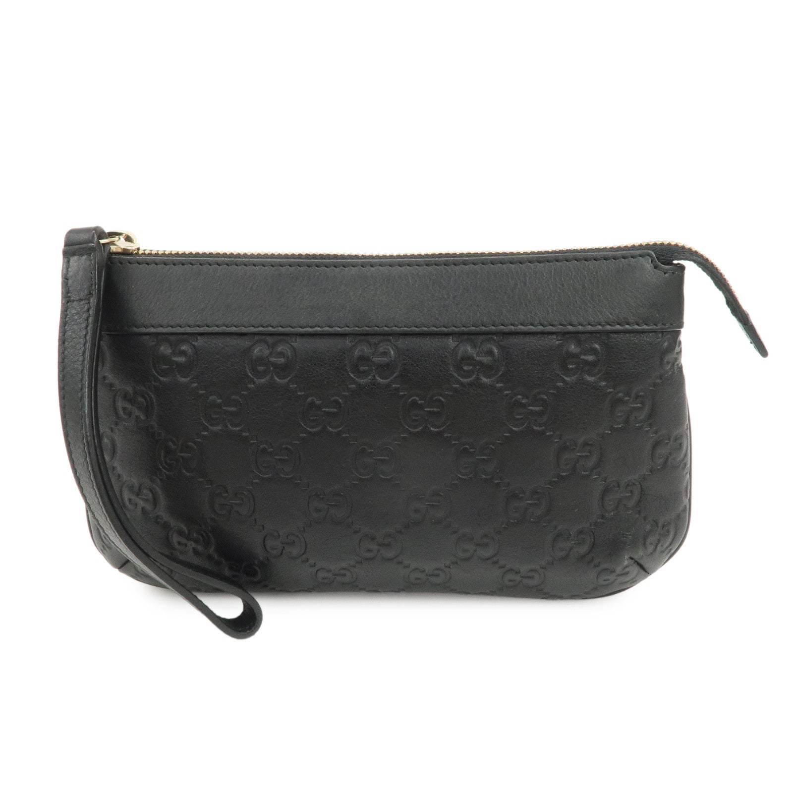 GUCCI Guccissima Leather Clutch Bag Pouch Black 274181