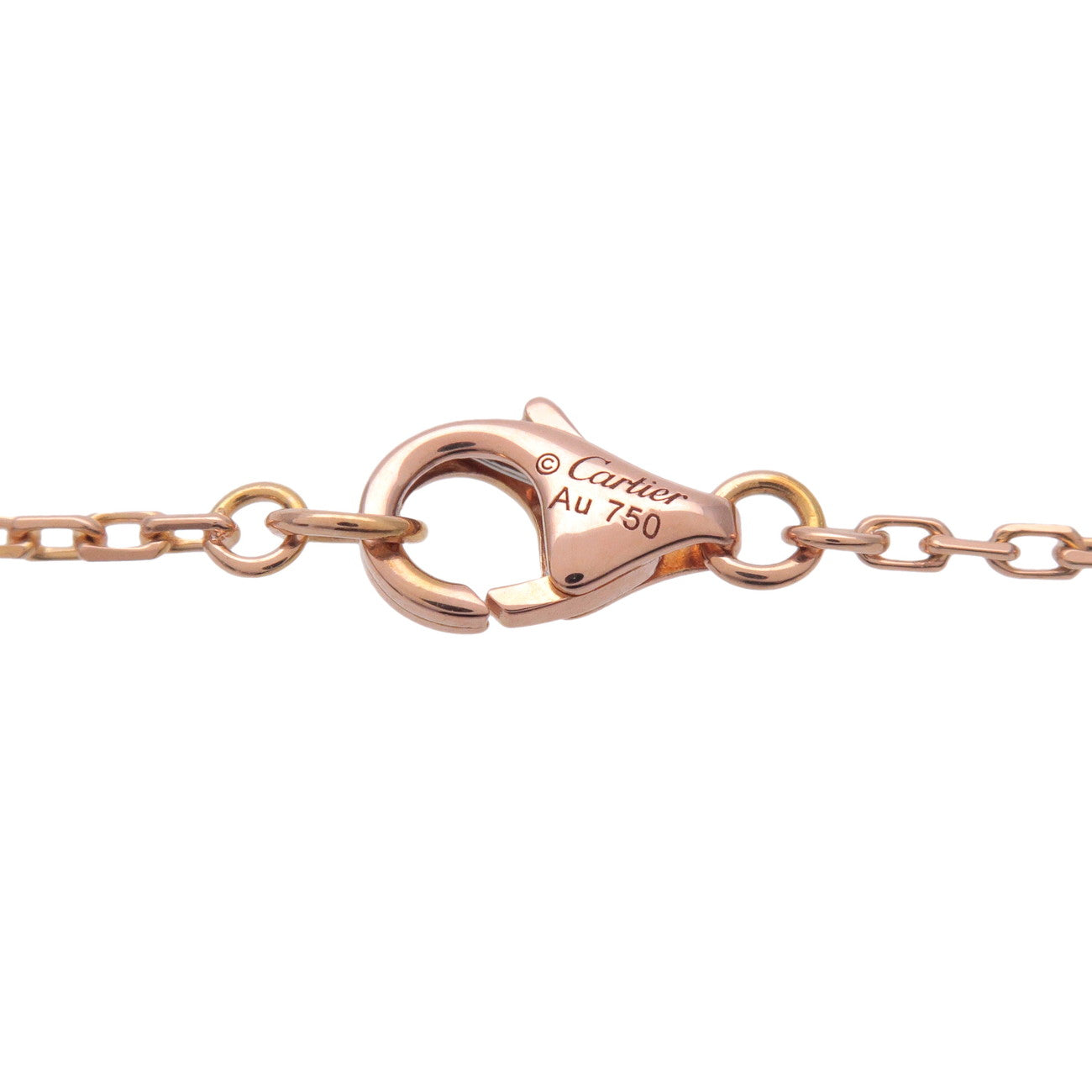 Cartier C Heart 1P Diamond Necklace K18 750PG Rose Gold