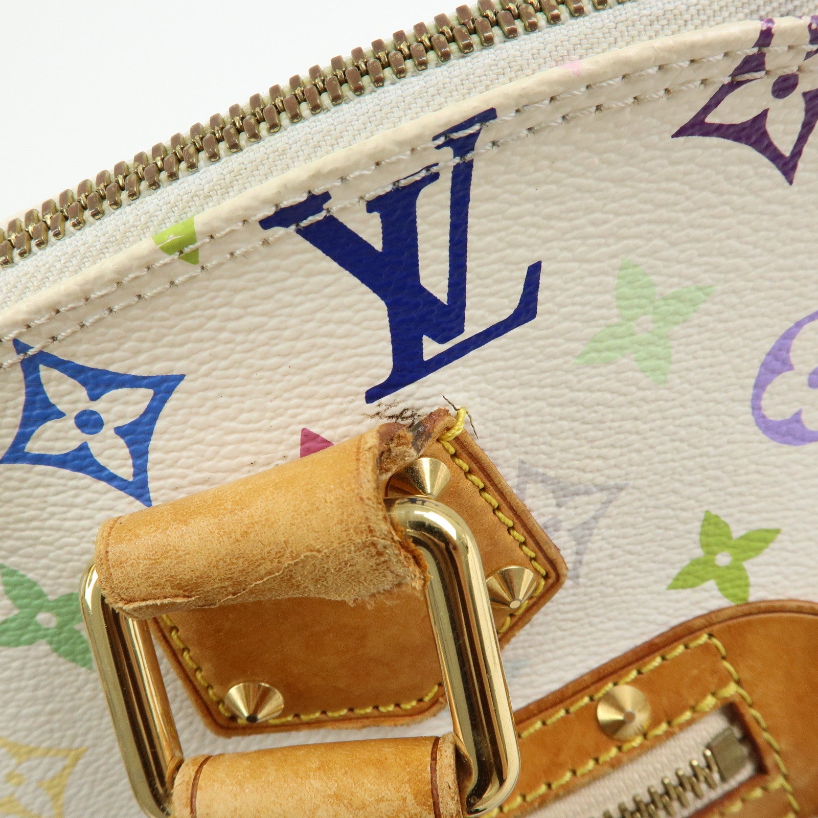 Louis Vuitton Monogram Multicolor Alma PM Hand Bag Blanc M92647