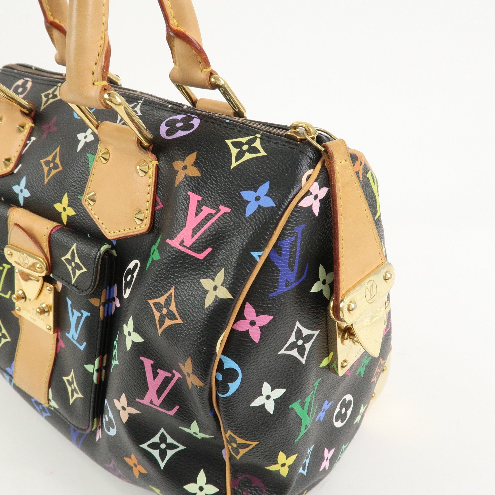 Louis Vuitton Monogram Multicolor Speedy 30 Hand Bag Noir M92642
