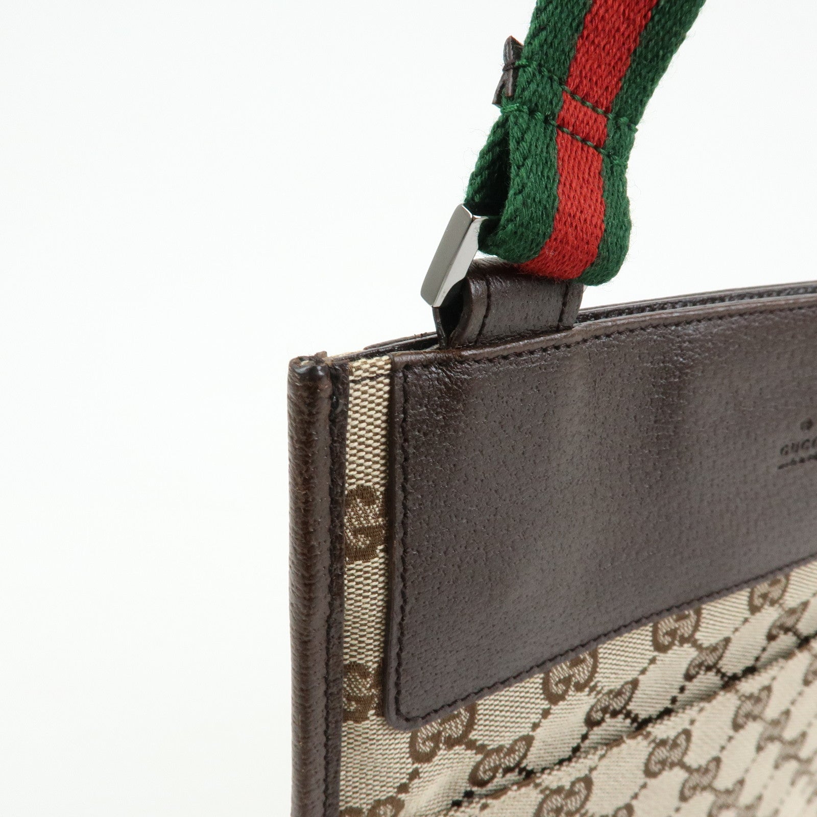GUCCI Sherry GG Canvas Leather Shoulder Crossbody Bag Beige 27639