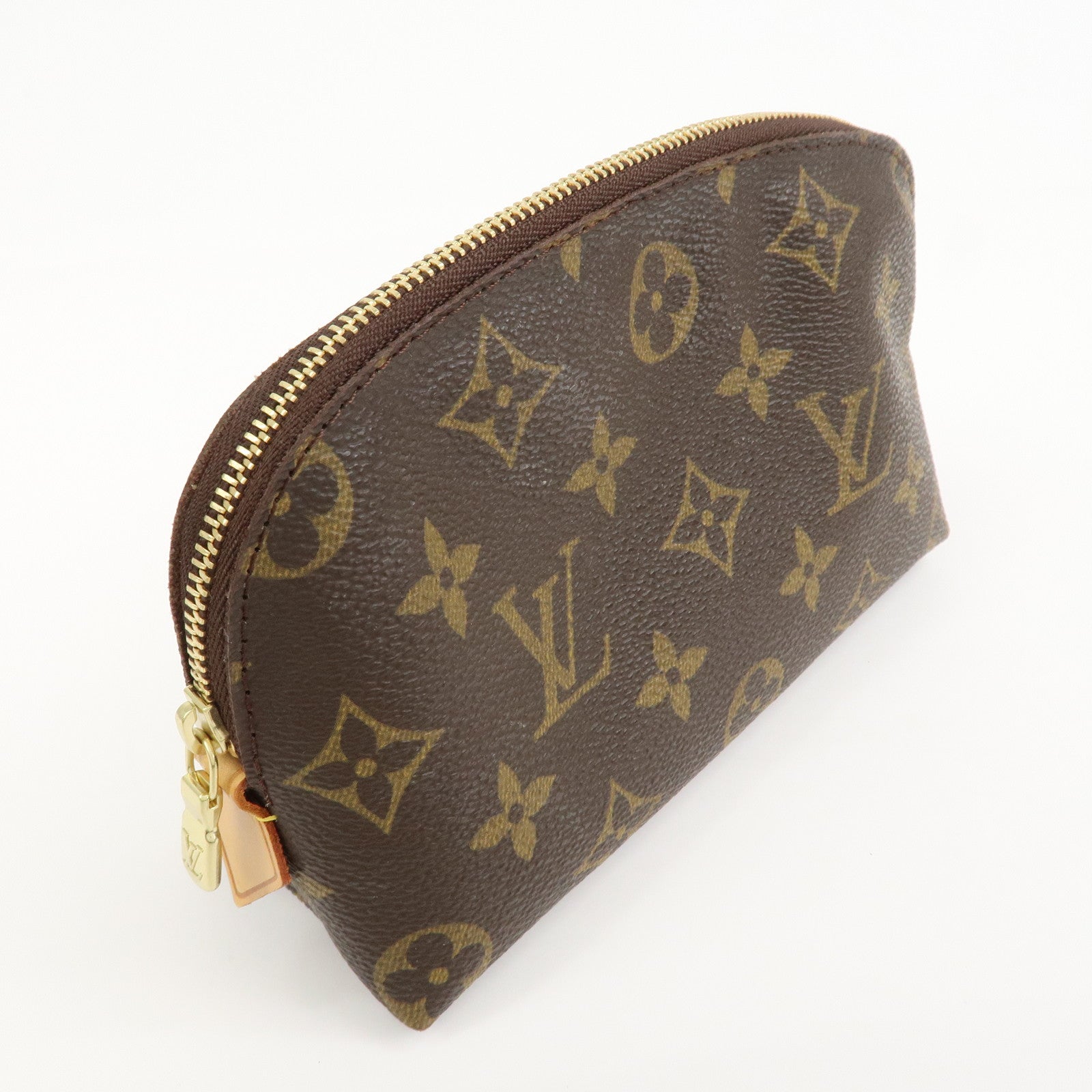 Louis Vuitton Monogram Canvas Pochette Cosmetic Pouch Brown M47515