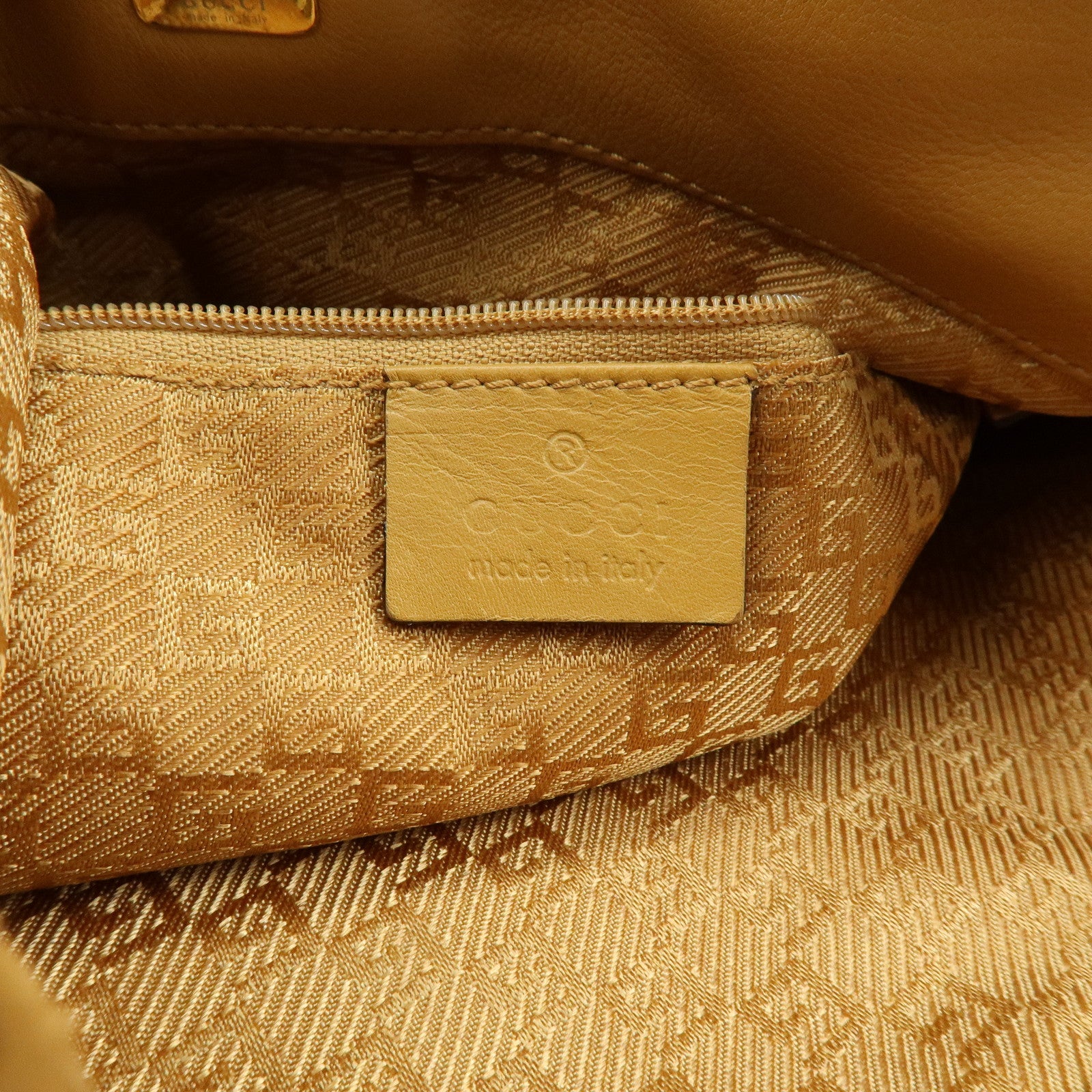 GUCCI Bamboo Leather 2Way Bag Hand Bag Shoulder Bag Brown 001・4095