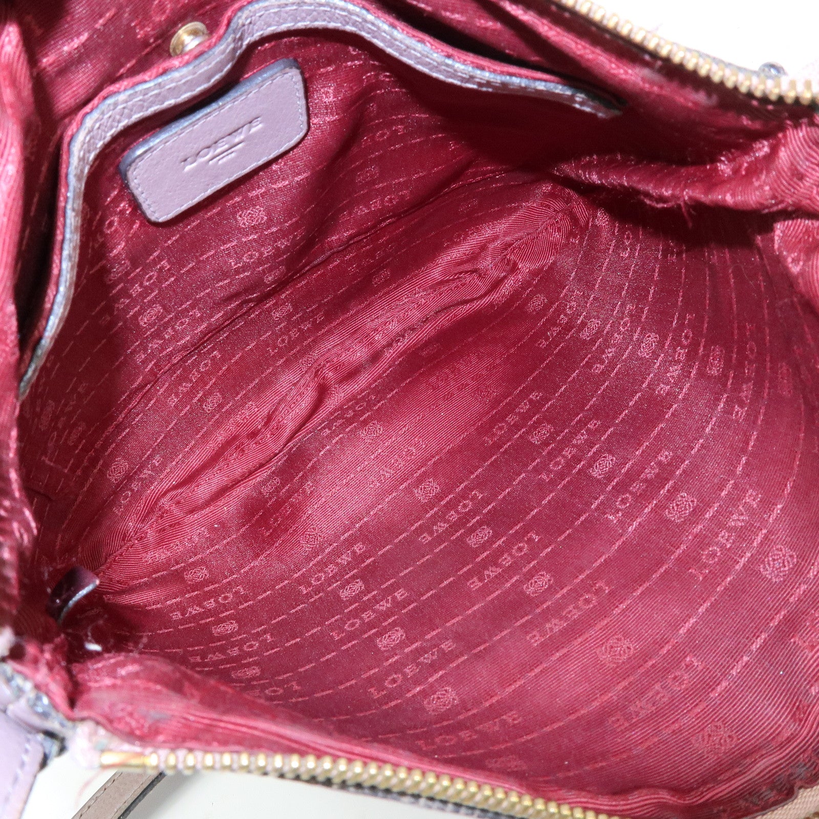 LOEWE Heritage Calf Leather Shoulder Bag Crossbody Bag Pink