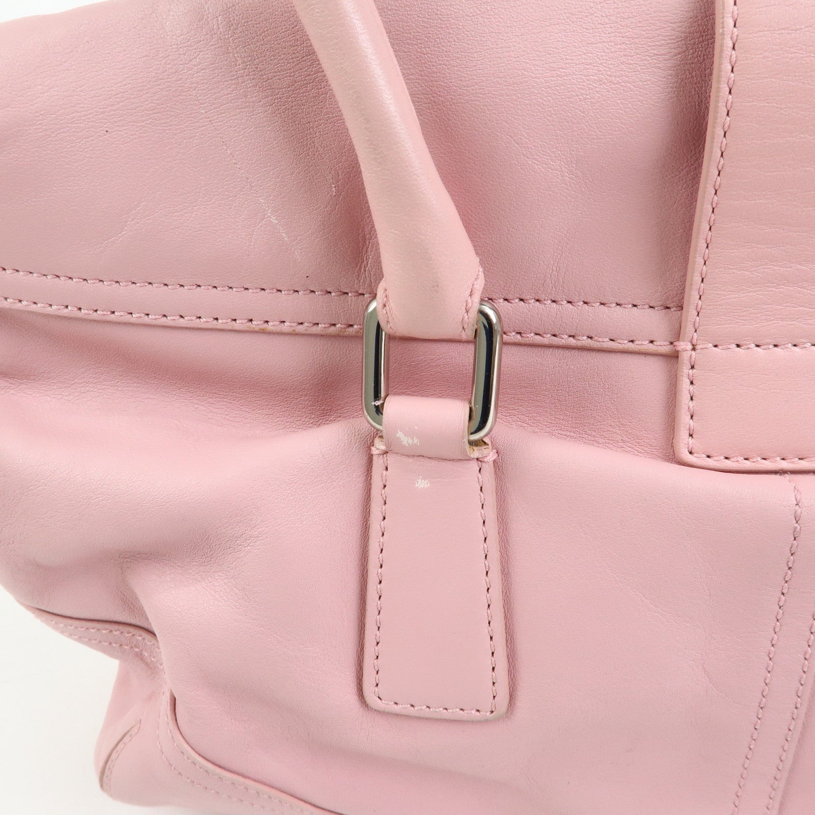 COACH Set of 2 Leather Shoulder Bag Shoulder Wallet Pink Beige