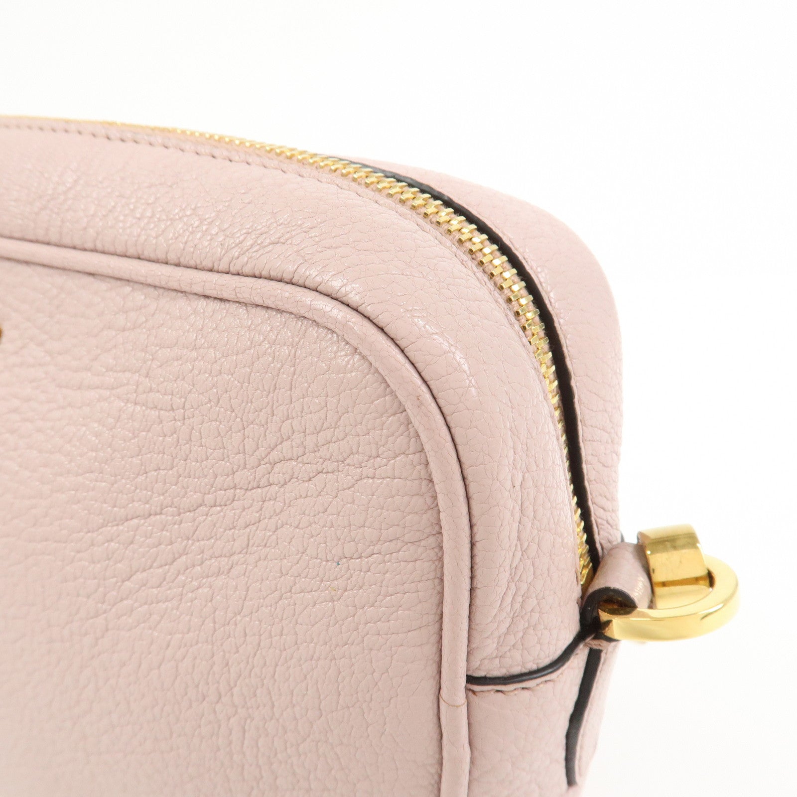 MIU MIU Leather Shoulder Bag Crossbody Bag Pink 5BH056