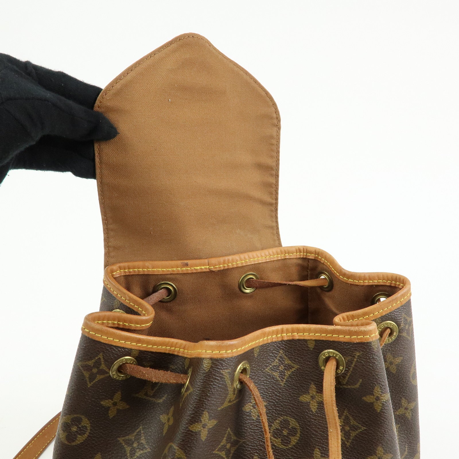 Louis Vuitton Monogram Montsouris MM Backpack Rucksack Brown M51136
