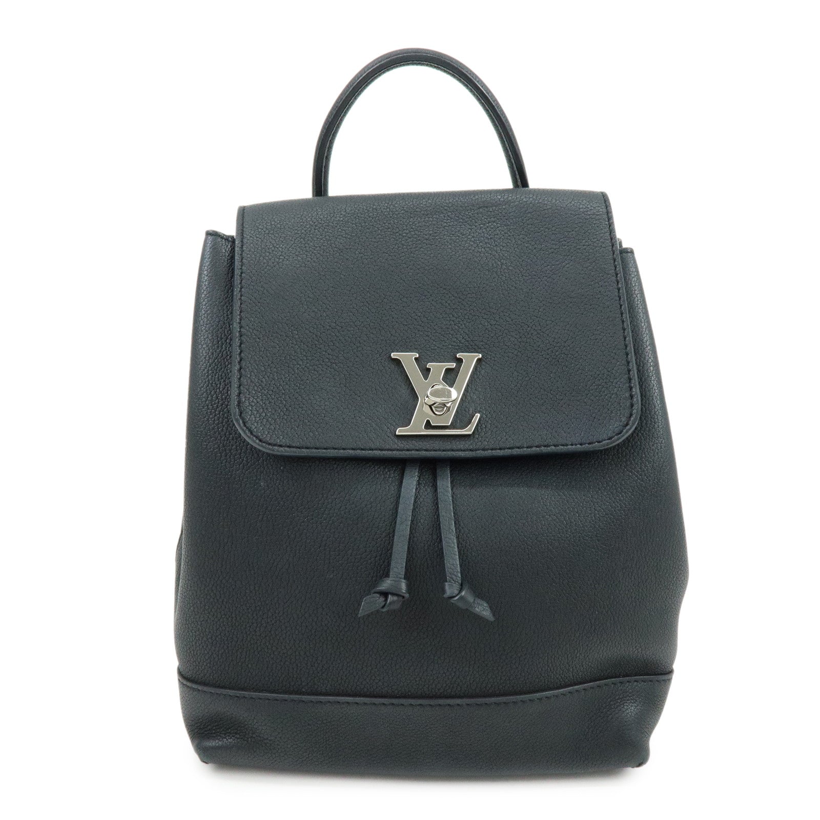 Louis Vuitton Lockme Leather Backpack Rucksack Noir Black M41815