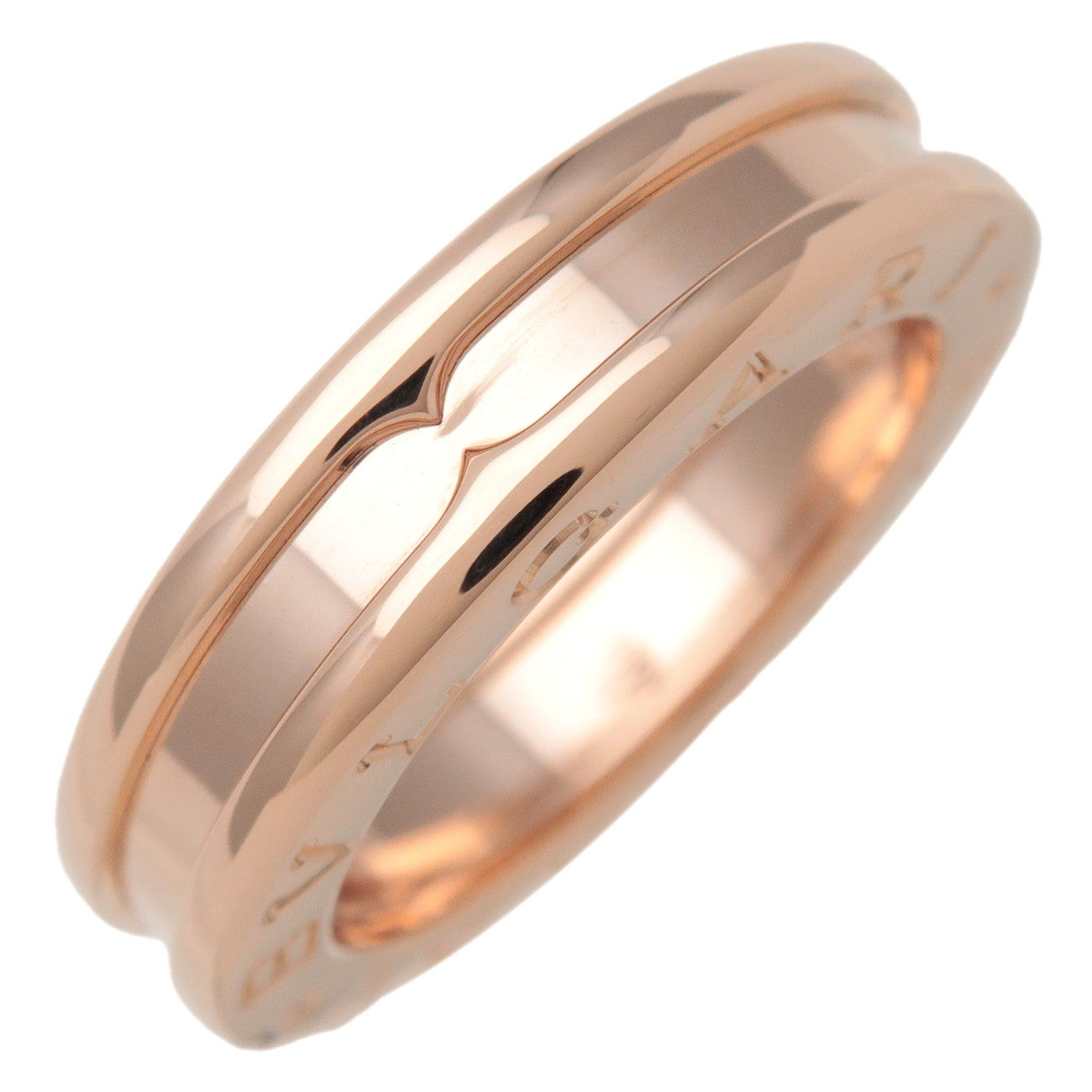 BVLGARI B-Zero1 1Band Ring K18 750RG Rose Gold #46 US4.5 EU47