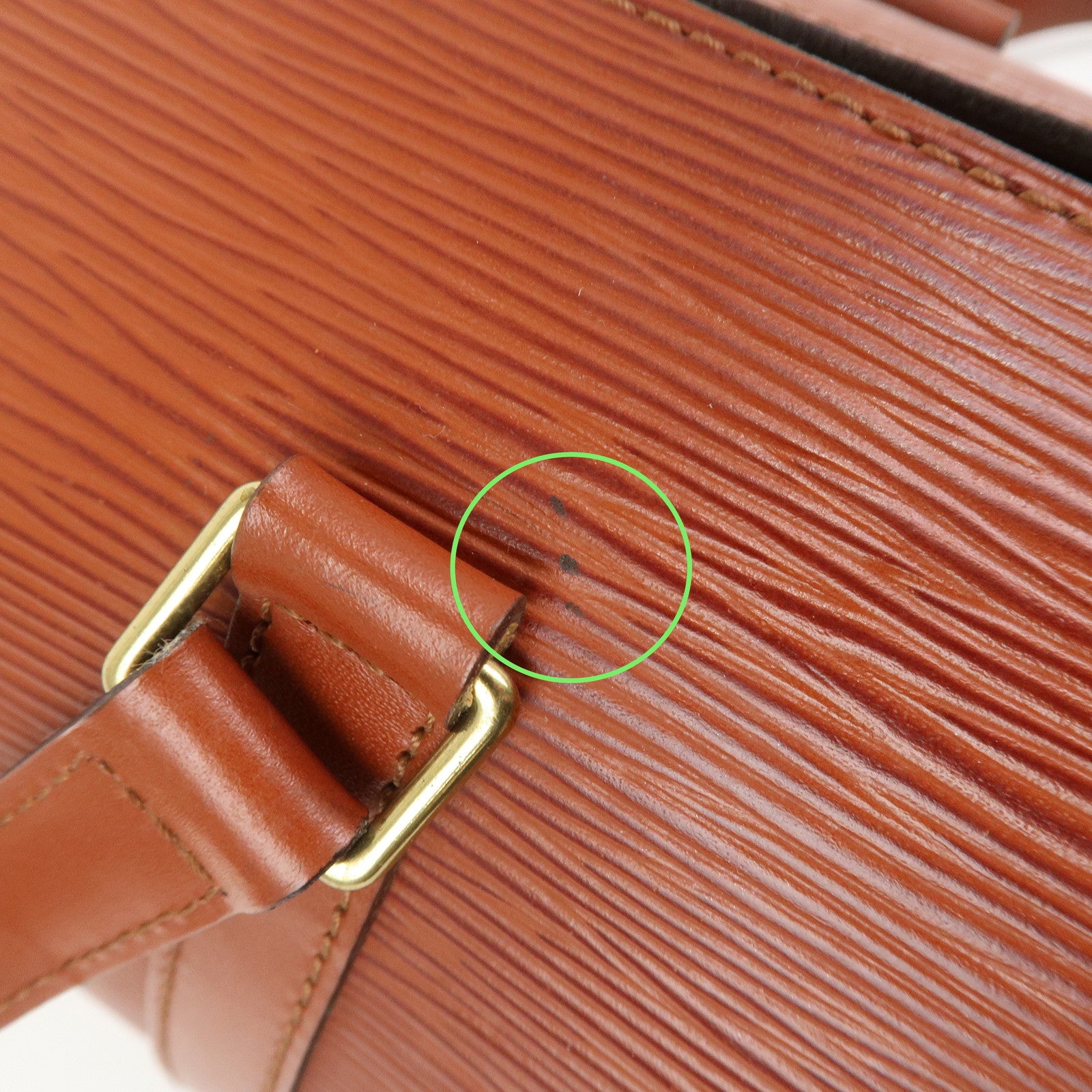 Louis Vuitton Epi Leather Soufflot Hand Bag Kenya Brown M52223