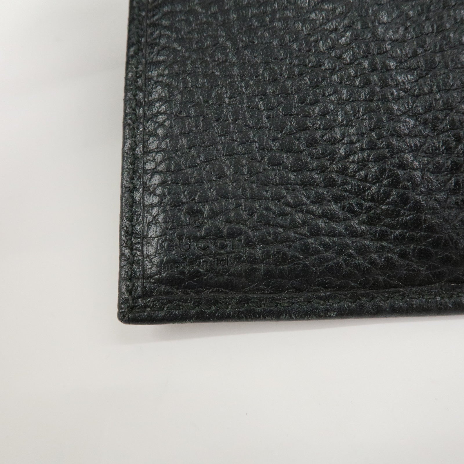 GUCCI GG Marmont Leather Tri-fold Compact Wallet Black 523277