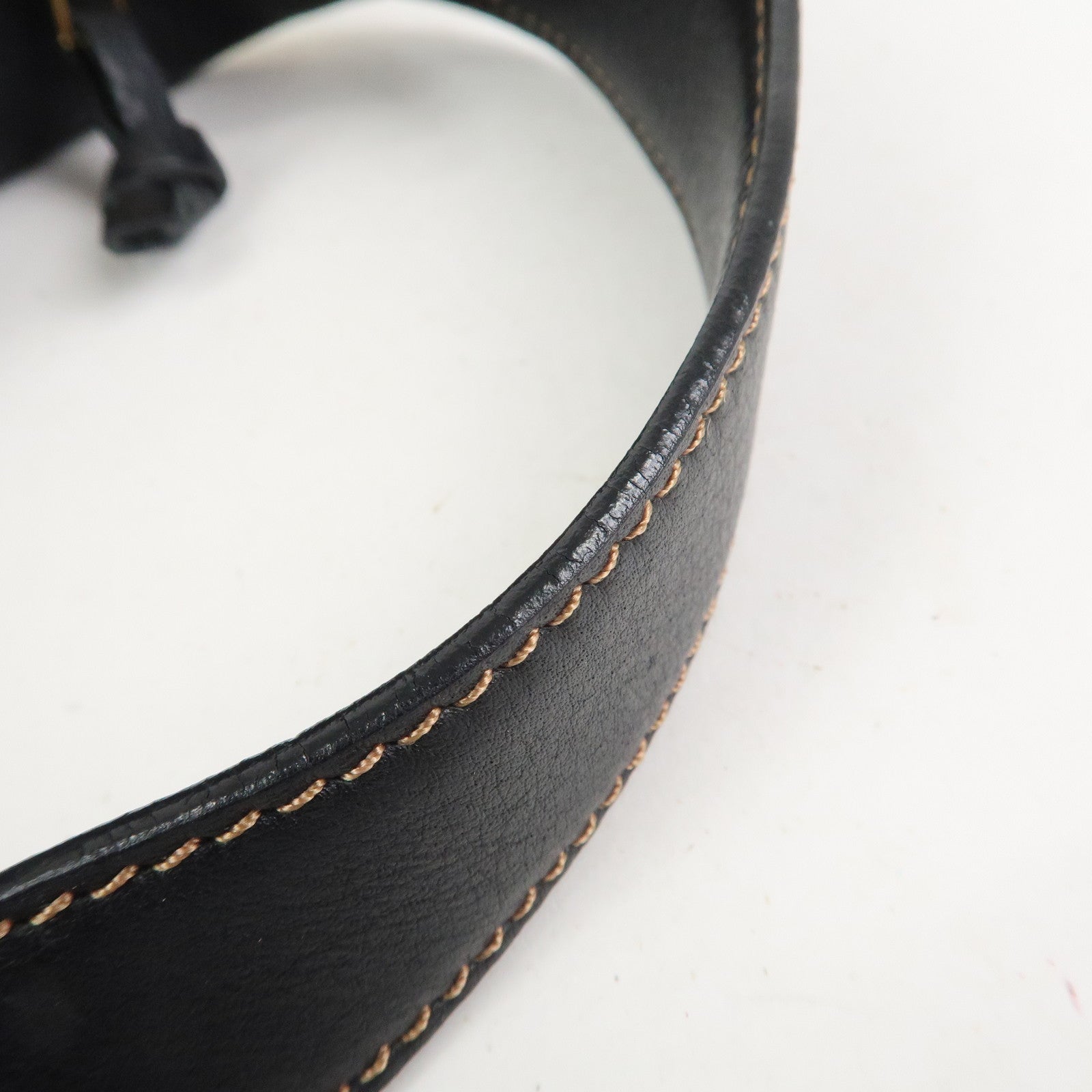 LOEWE Anagram Leather 2WAY Bag Shoulder Bag Hand Bag Black