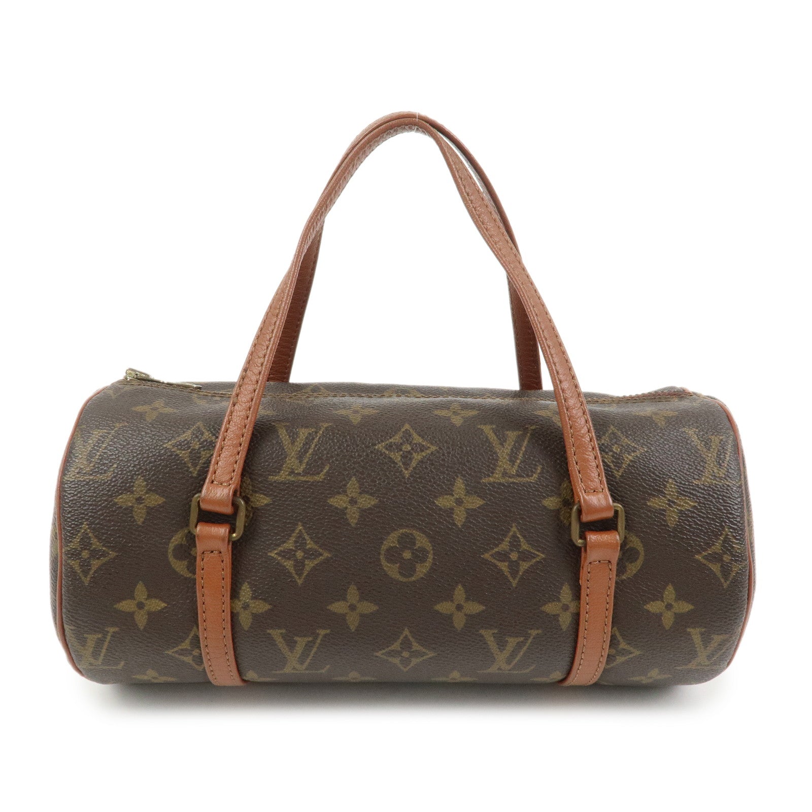 Louis Vuitton Monogram Papillon 26 Hand Bag Old Style Brown M51366