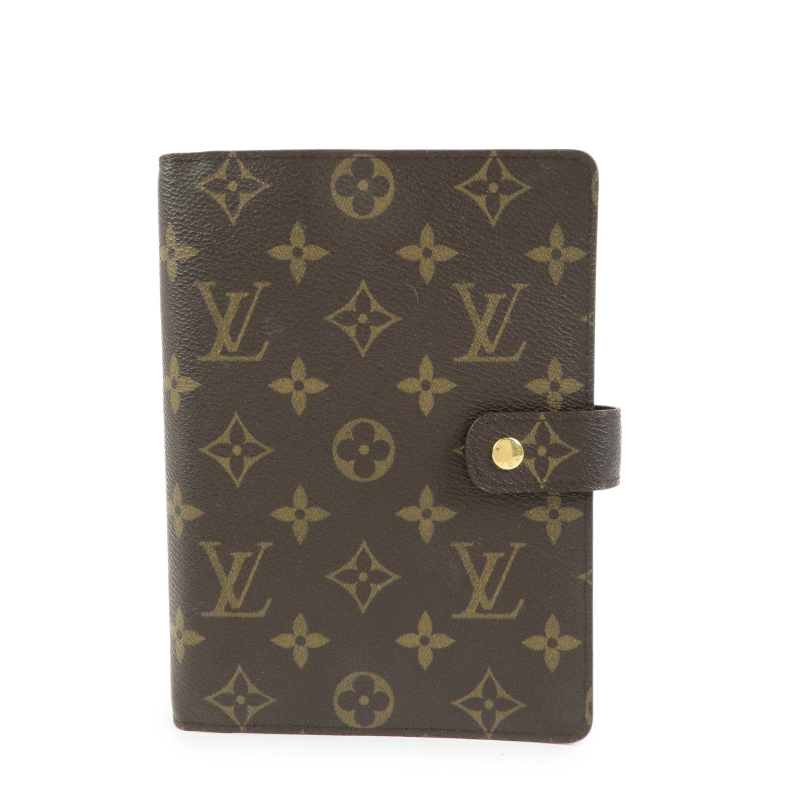 Louis Vuitton Monogram Agenda MM Planner Cover Brown R20105