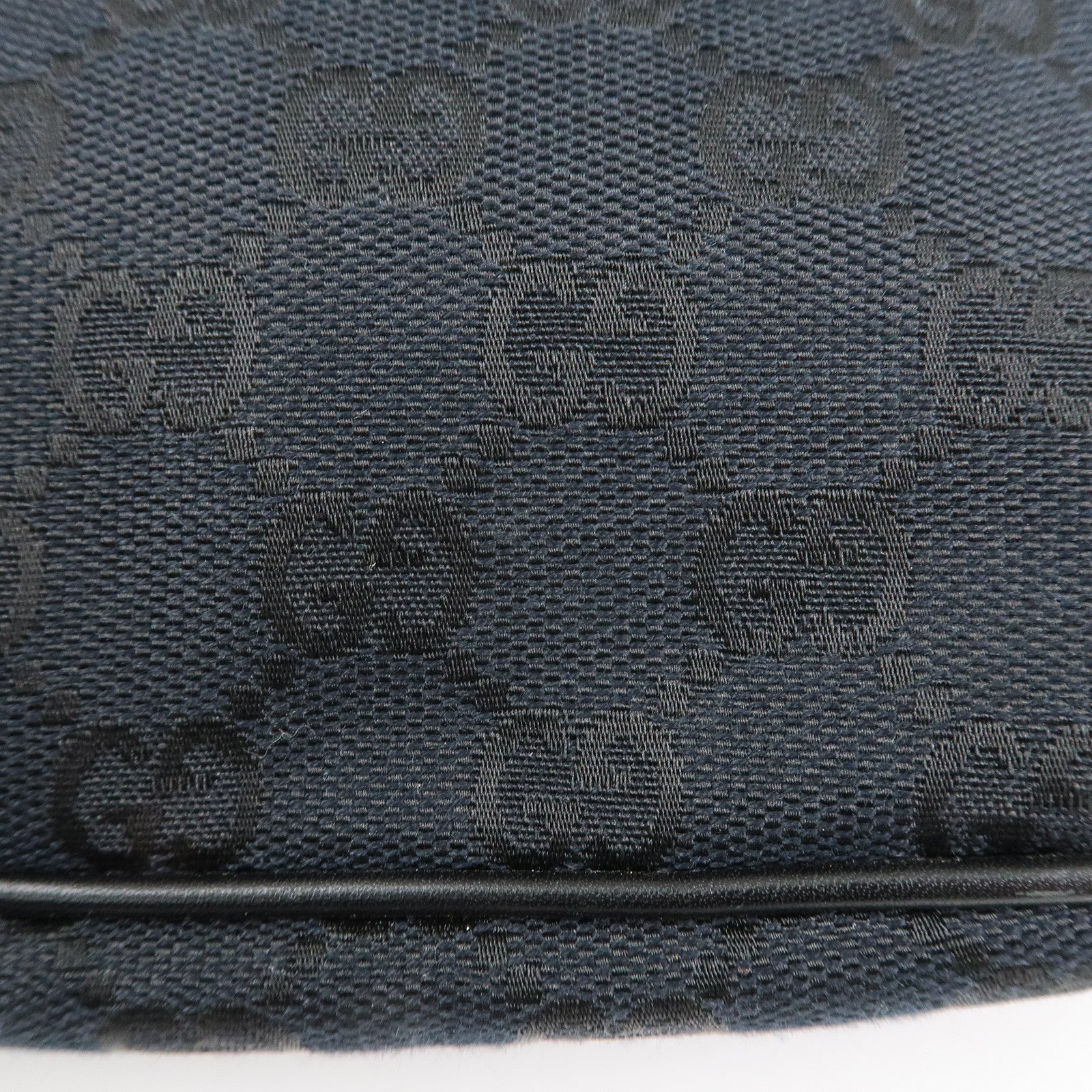 GUCCI GG Canvas Leather Accessory Pouch Hand Bag Black 039.1103 Used