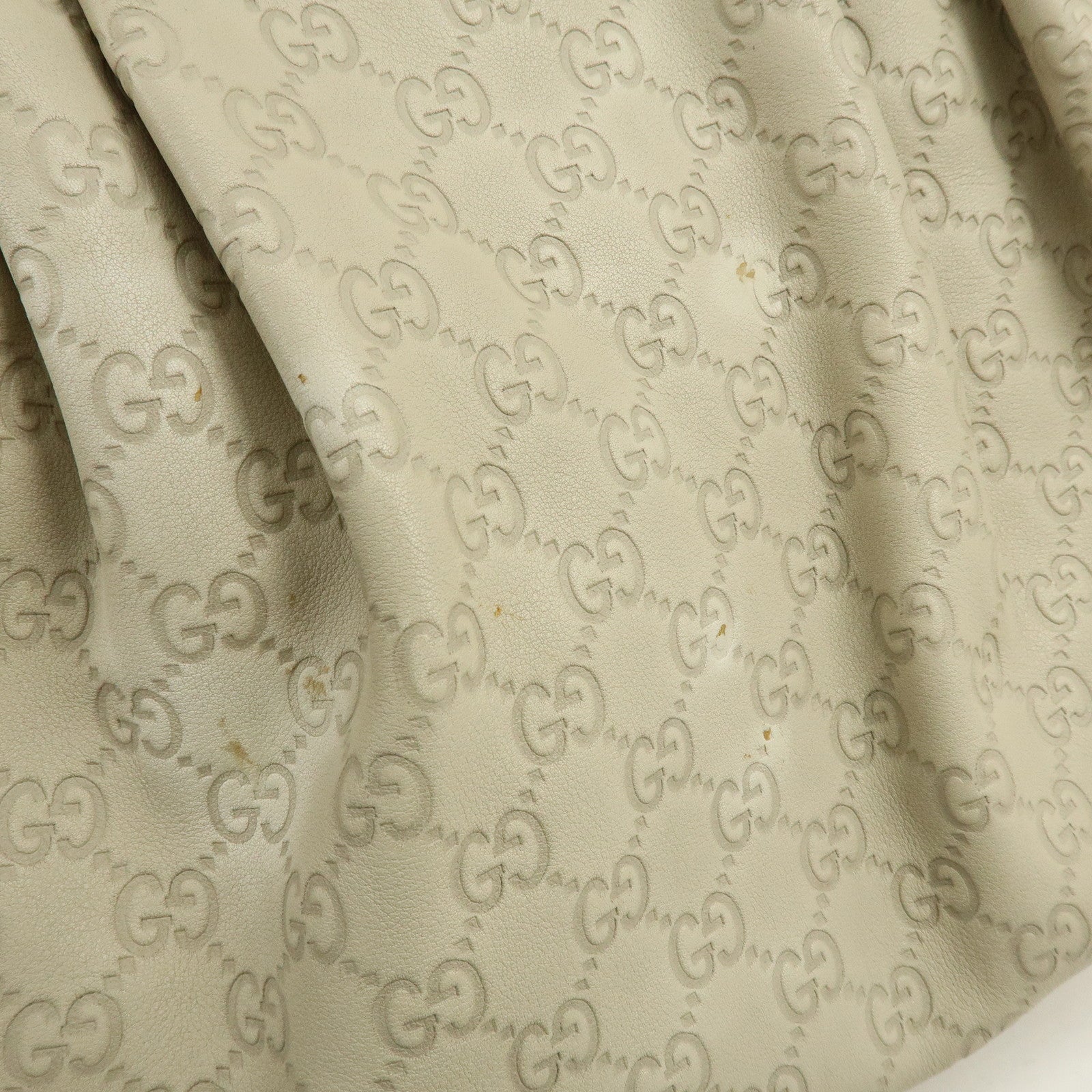 GUCCI Sukey Guccissima Leather Tote Bag Hand Bag White 211944