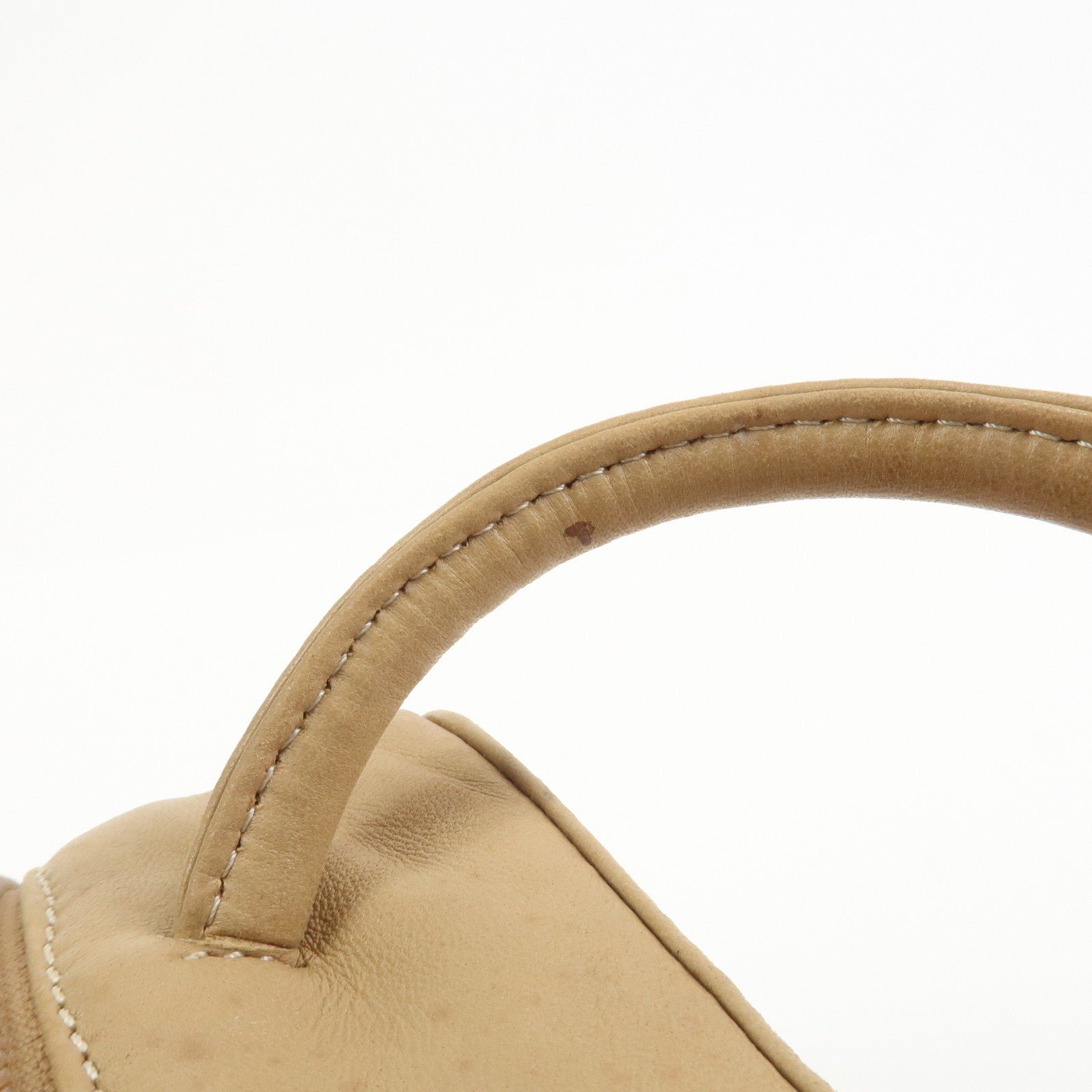 LOEWE Anagram Logo Nappa Leather Hand Bag Mini Boston Bag Beige