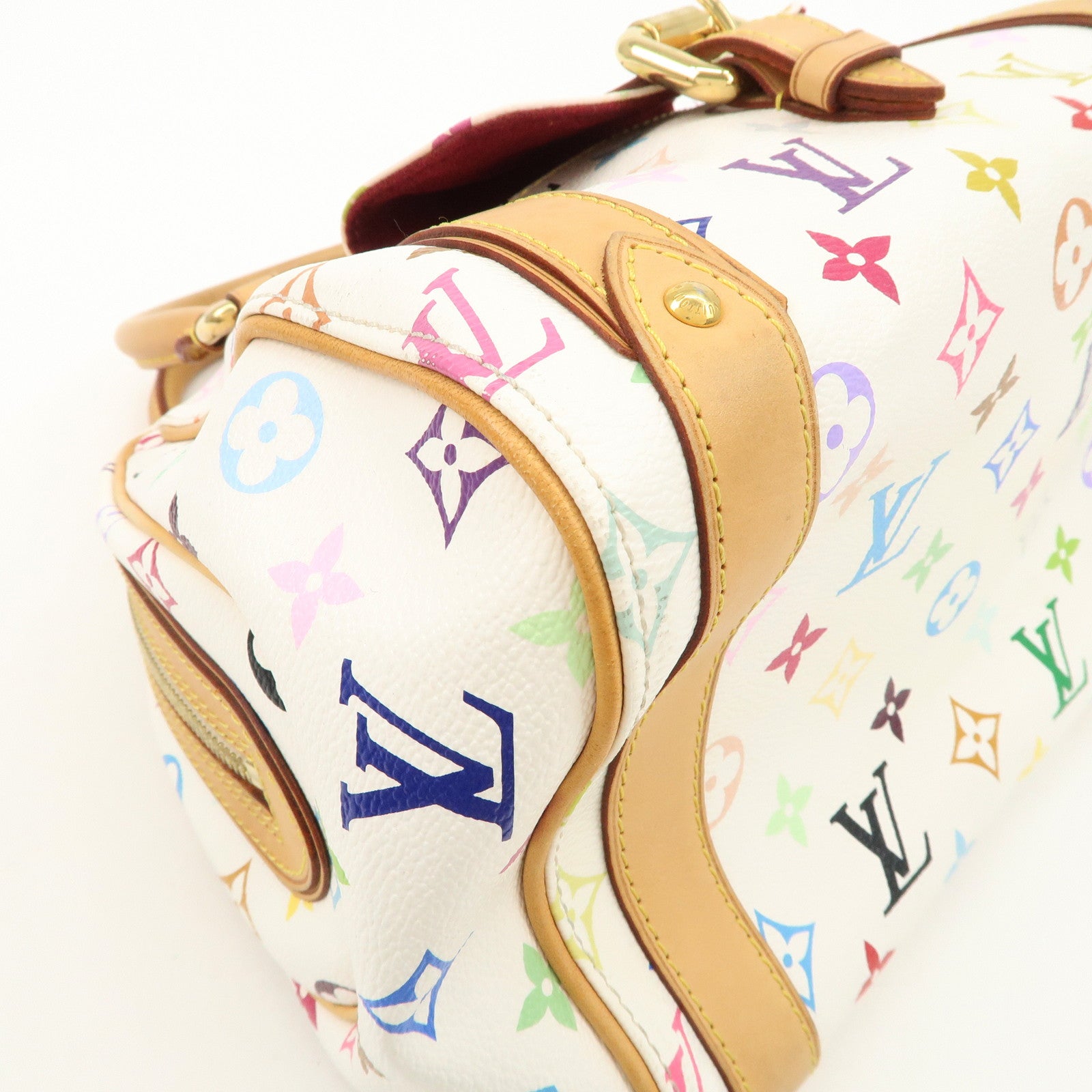Louis Vuitton Monogram Multicolor Priscilla Hand Bag Blanc M40096
