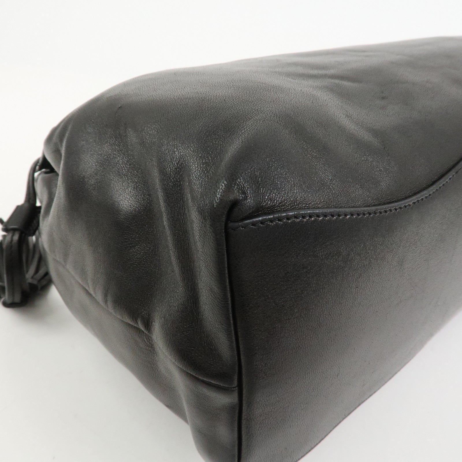PRADA Logo Nappa Leather 2Way Bag Hand Bag Shoulder Bag Black
