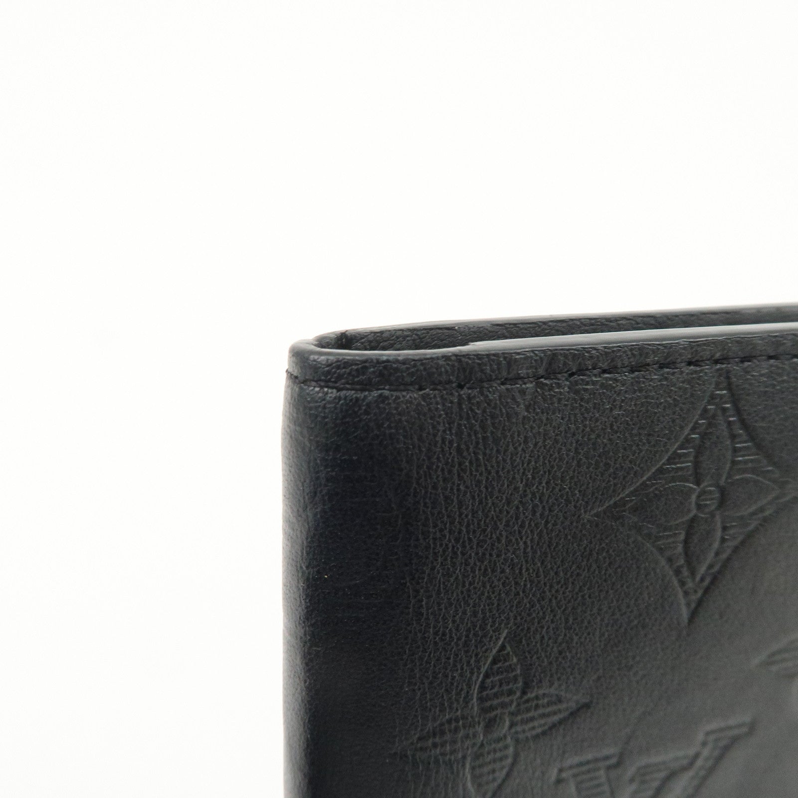Louis Vuitton Monogram Shadow Leather Card Case Organizer Noir M62899