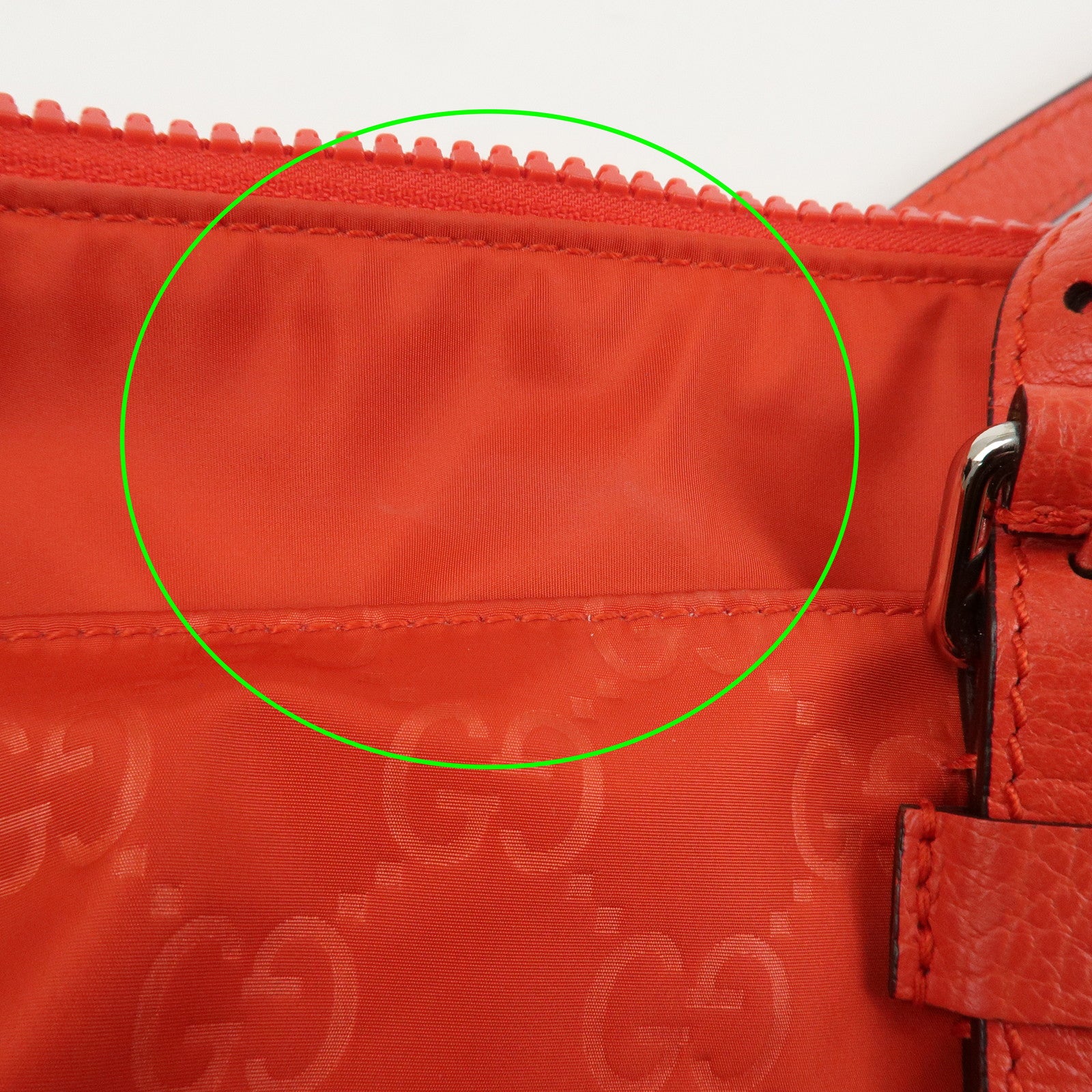 GUCCI GG Nylon Leather 2WAY Bag Hand Bag Shoulder Bag Red 387067