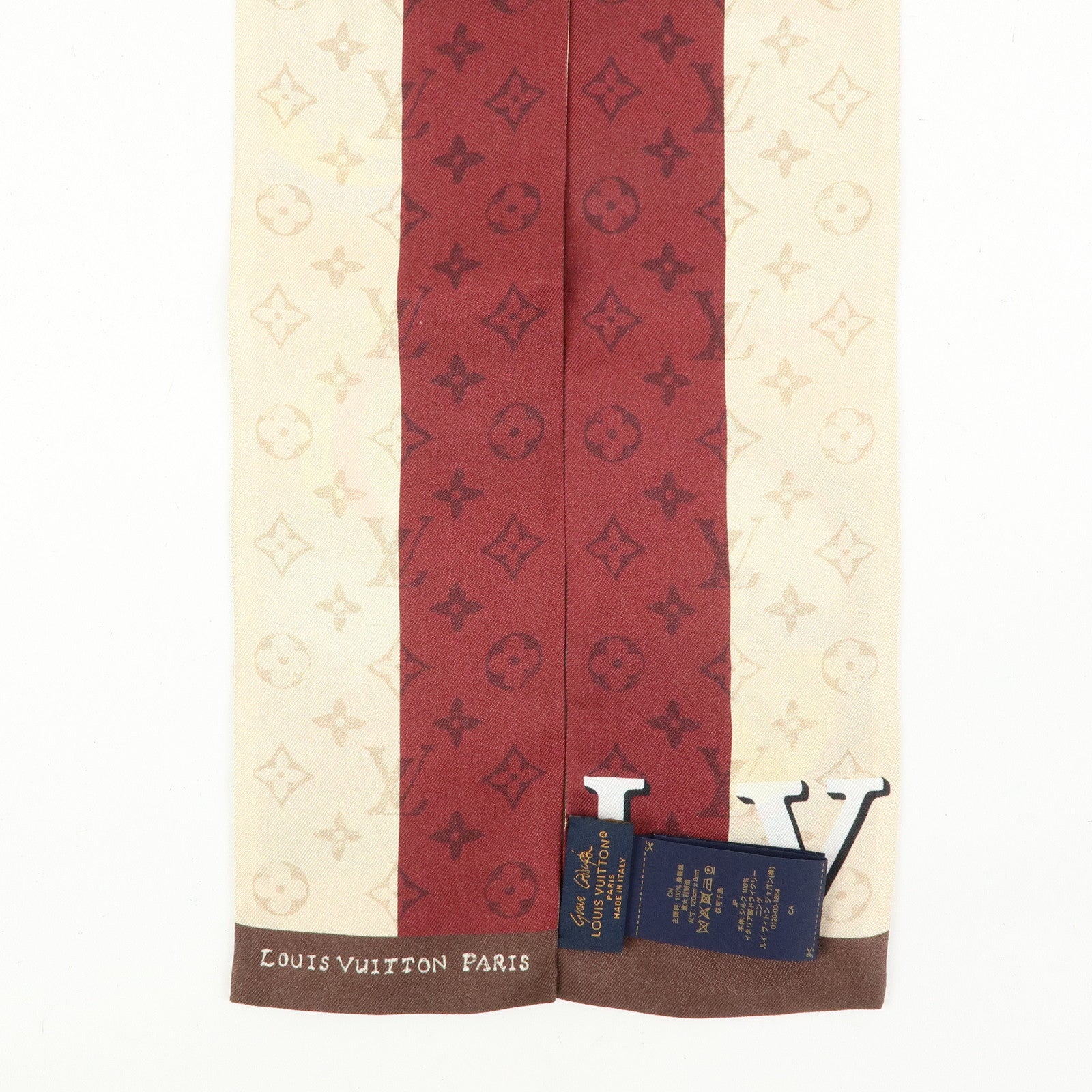 Louis Vuitton Monogram Silk 100% Scarf Bandeau My LV Trunk M96690