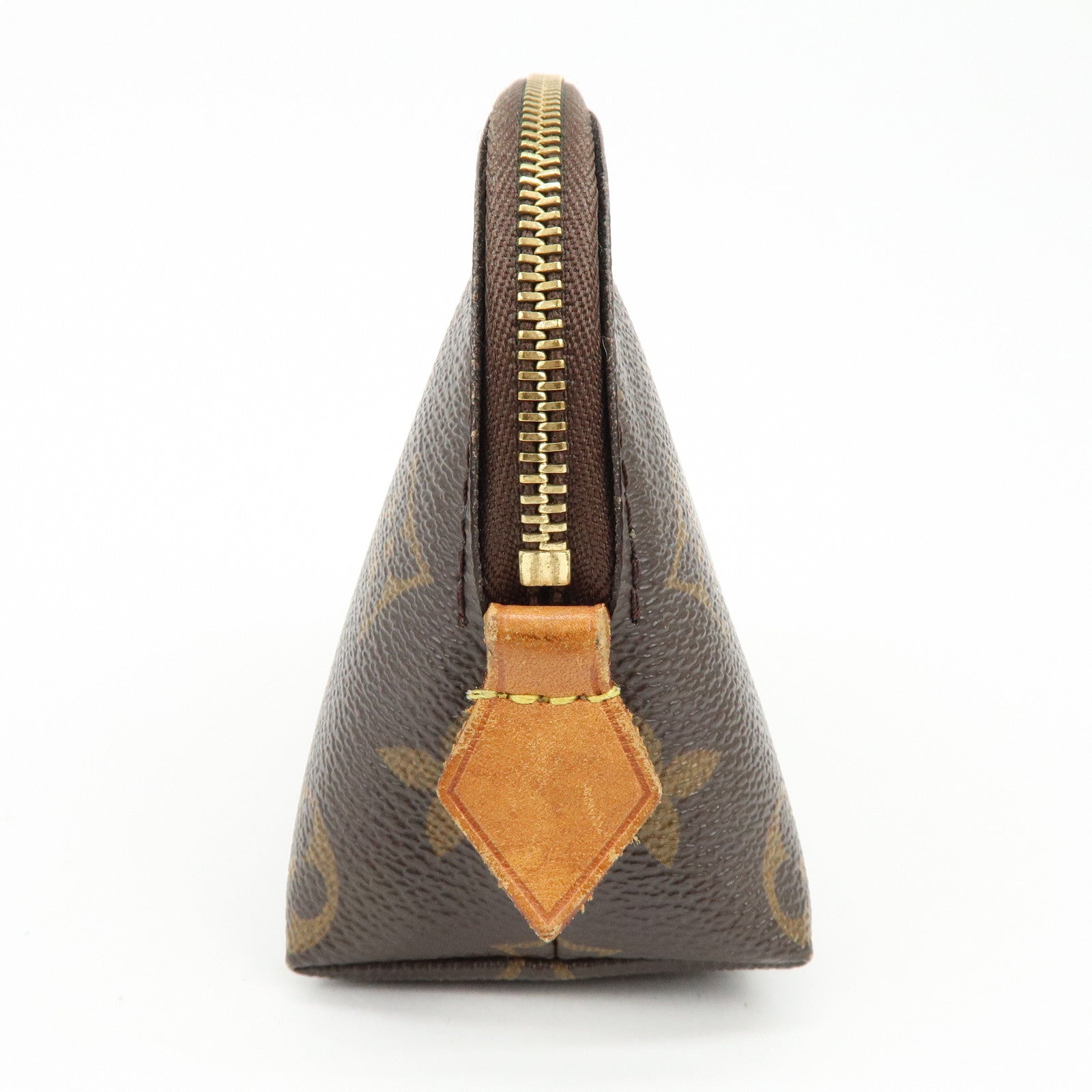 Louis Vuitton Monogram Pochette Cosmetic PM Pouch Brown M47515