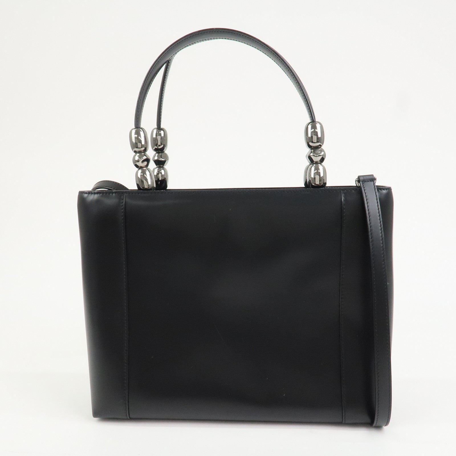 Christian Dior Maris Pearl Leather 2 Way Bag Hand Bag Shoulder Bag