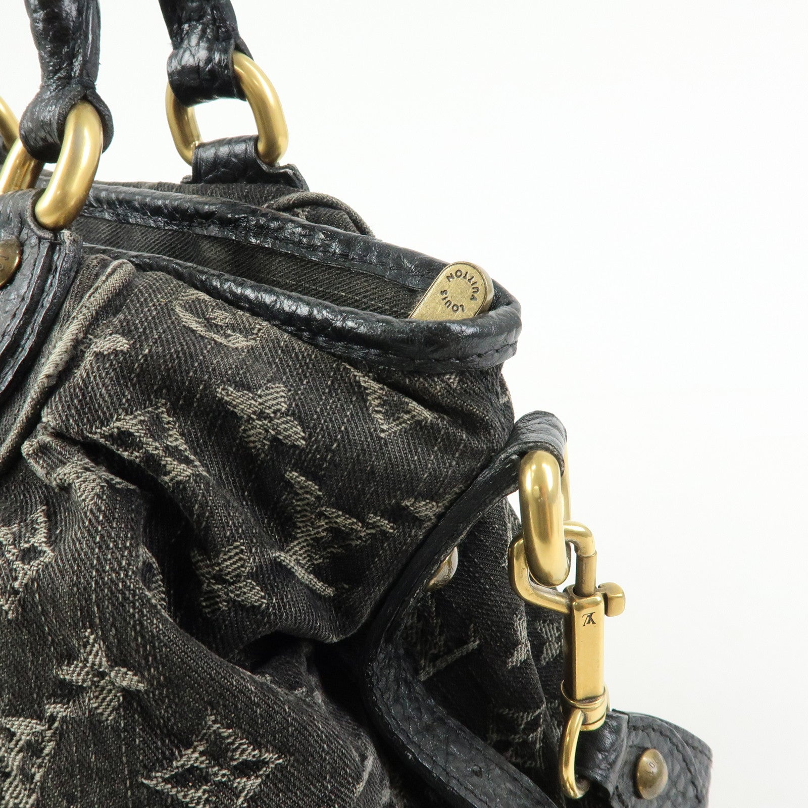 Louis Vuitton Monogram Denim Neo Cabby MM 2Way Bag Noir M95351