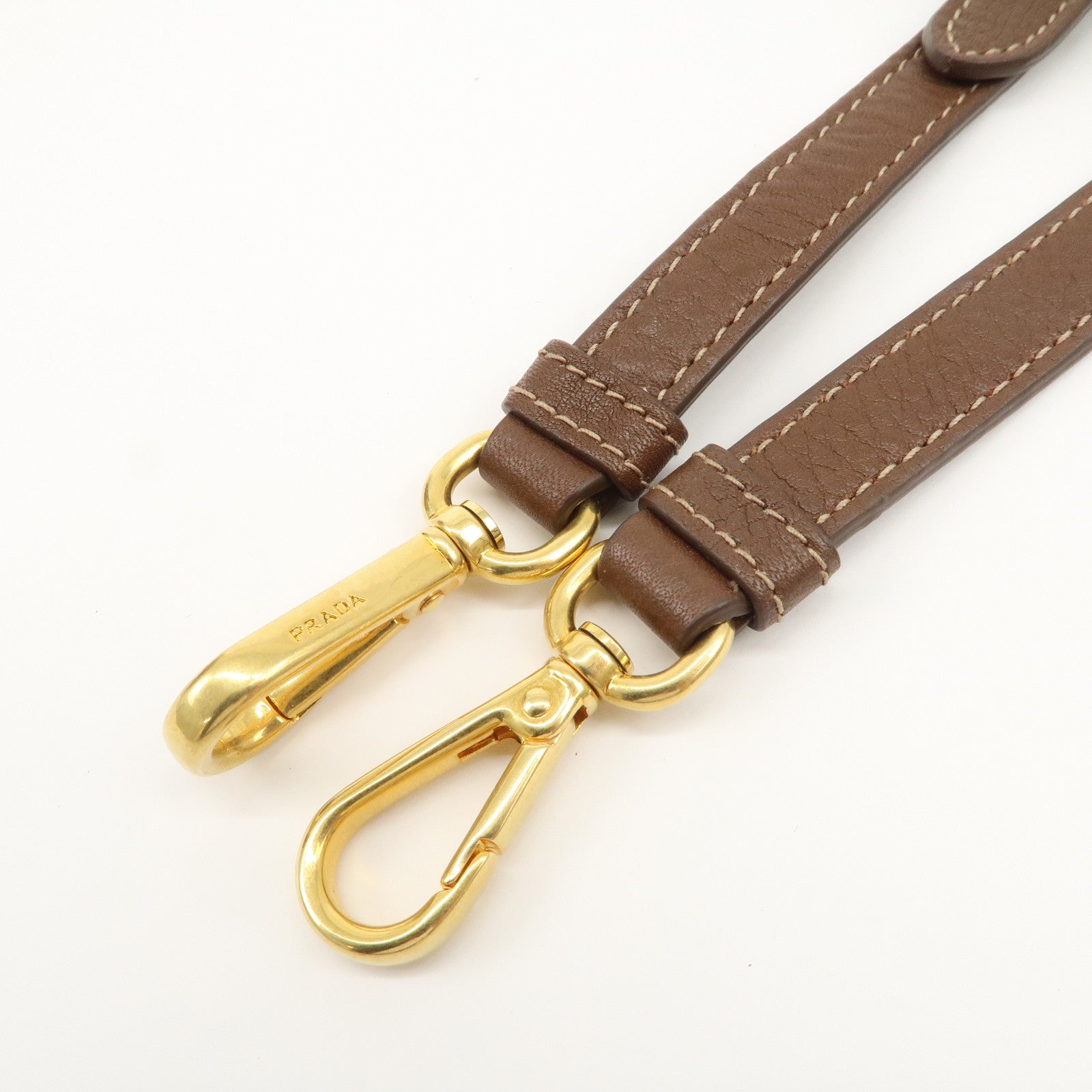 PRADA Logo Nylon Leather 2Way Tote Bag Shoulder Bag Brown BN1841