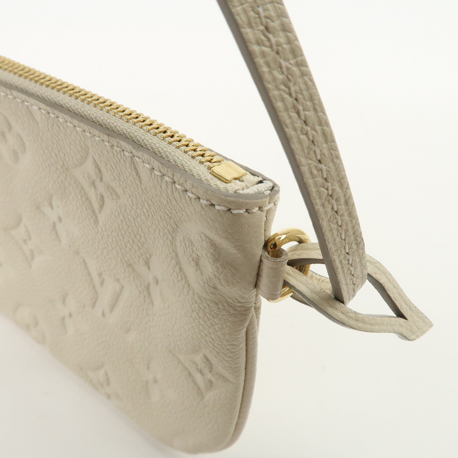 Louis Vuitton Monogram Empreinte Citadines Pouch Hand Bag Neige