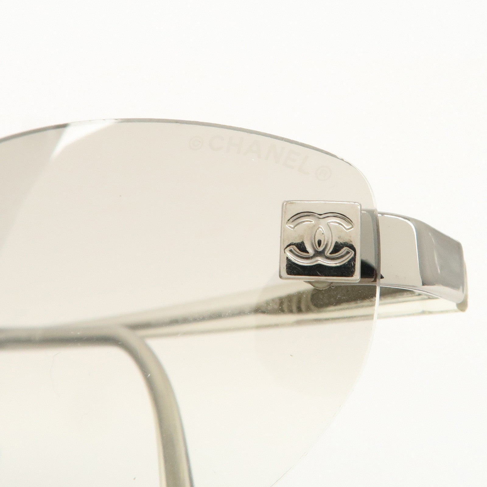 CHANEL COCO Mark Plastic Clear Sunglasses 4069 c.124 124/61 58□18 130 Used