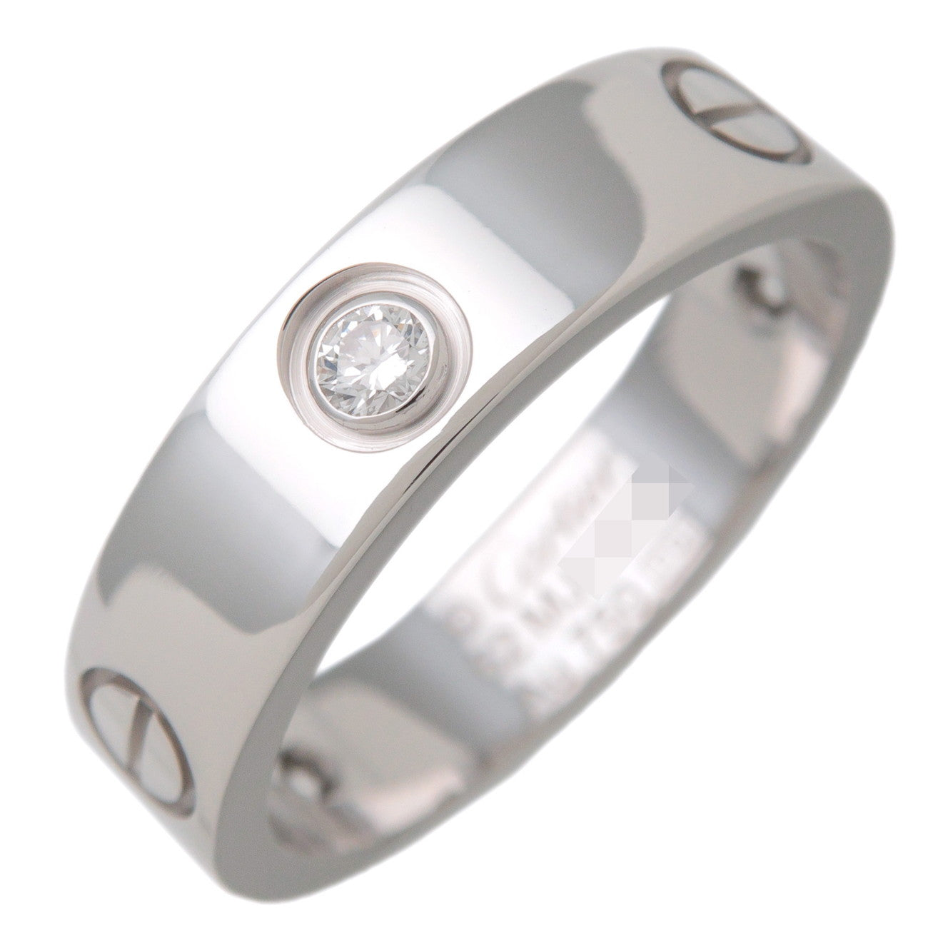 Cartier Love 3P Diamond Ring K18 750WG White Gold #62 US10 EU62