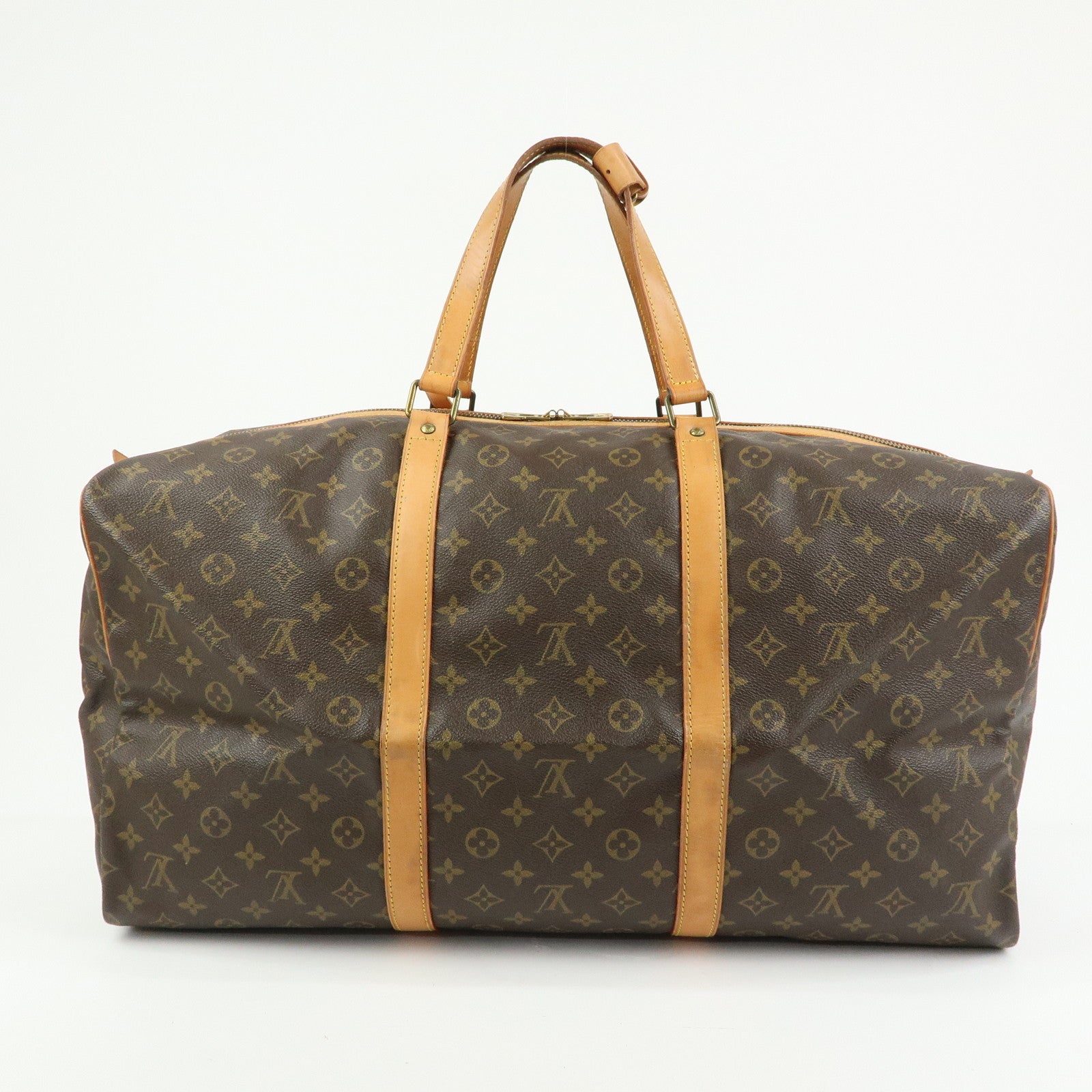 Louis Vuitton Monogram Sac Souple 55 Boston Bag Brown M41622