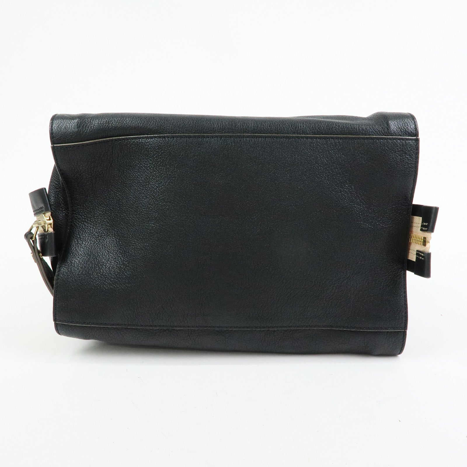 Chloe Dalston Leather Boston Bag Hand Bag Black