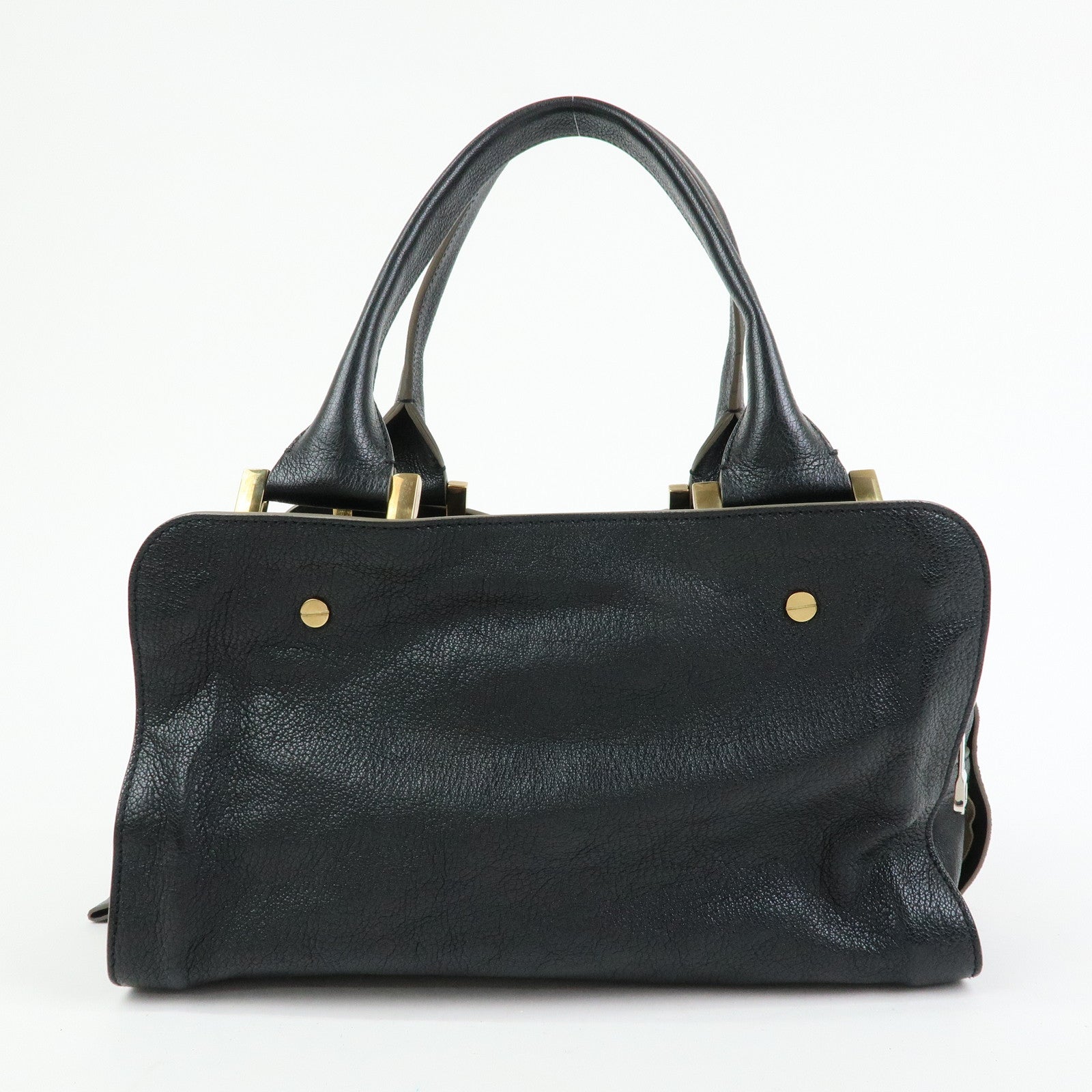 Chloe Dalston Leather Boston Bag Hand Bag Black