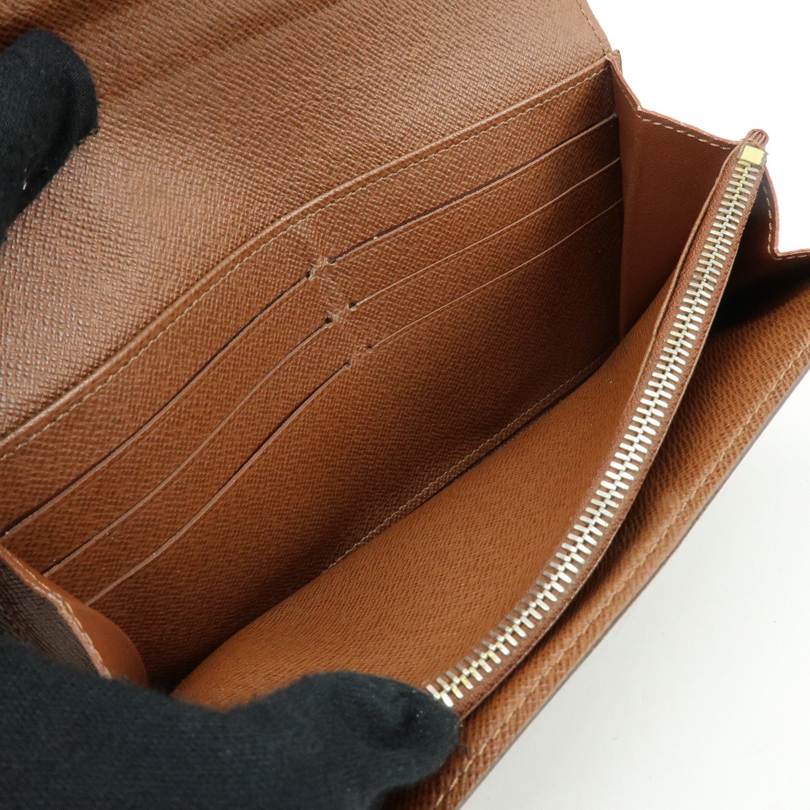 Louis Vuitton Monogram Portefeuille Sarah Long Wallet Brown M61734