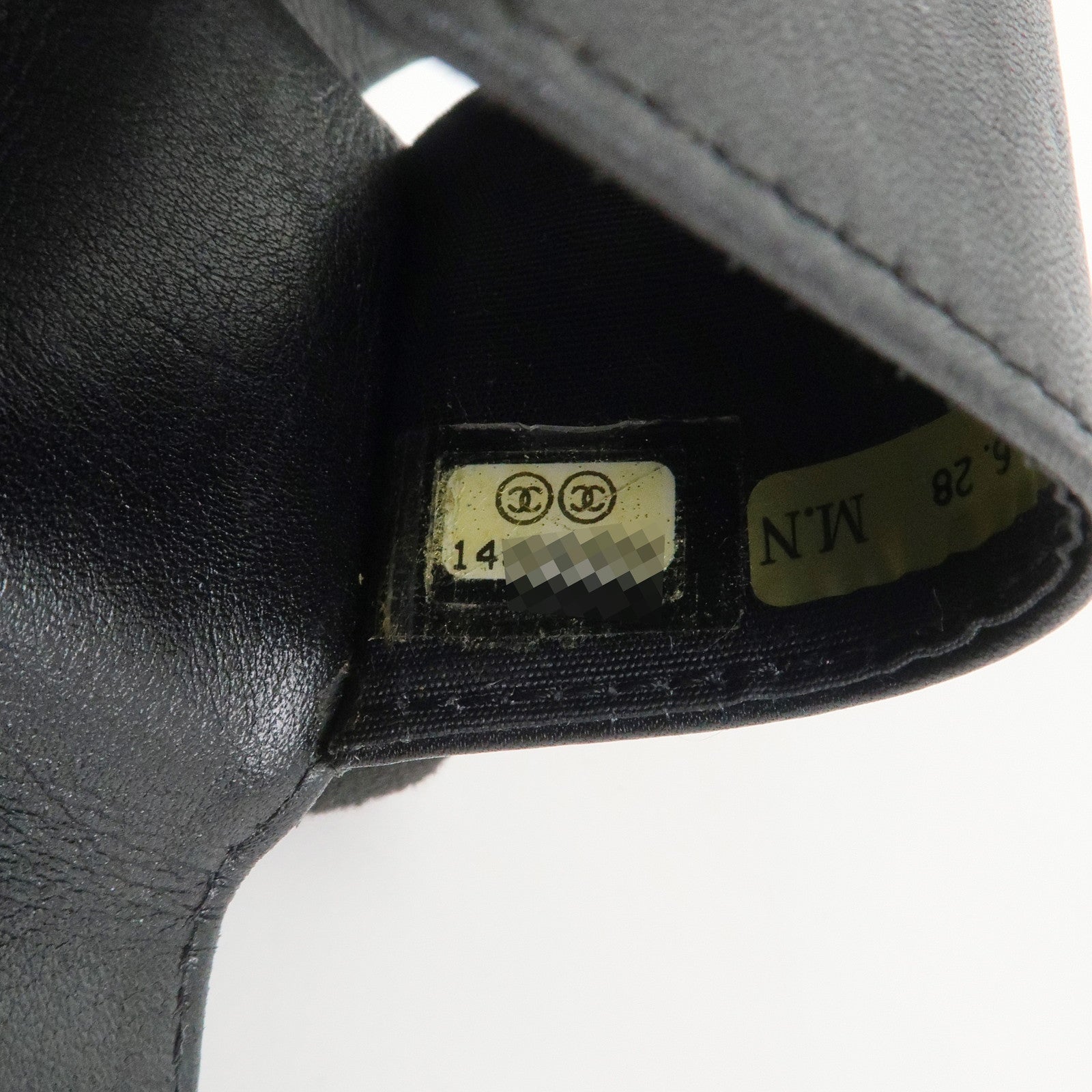 CHANEL COCO Mark Caviarskin Leather Key Case Key Holder Black