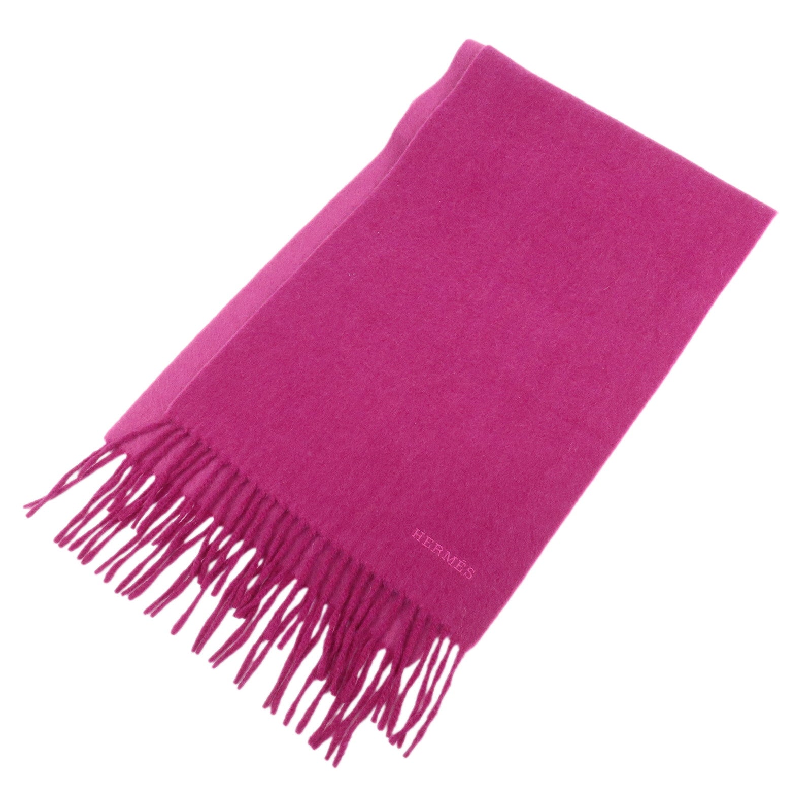 HERMES Cashmere 100% Scarf Muffler Purple