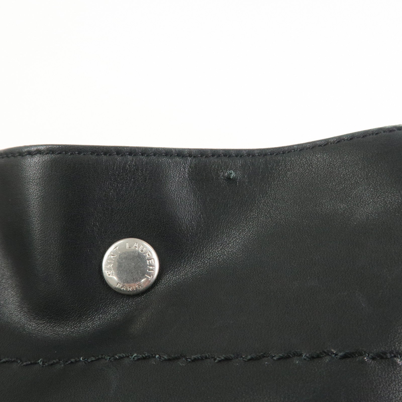 SAINT LAURENT PARIS Leather Backpack Black 710272