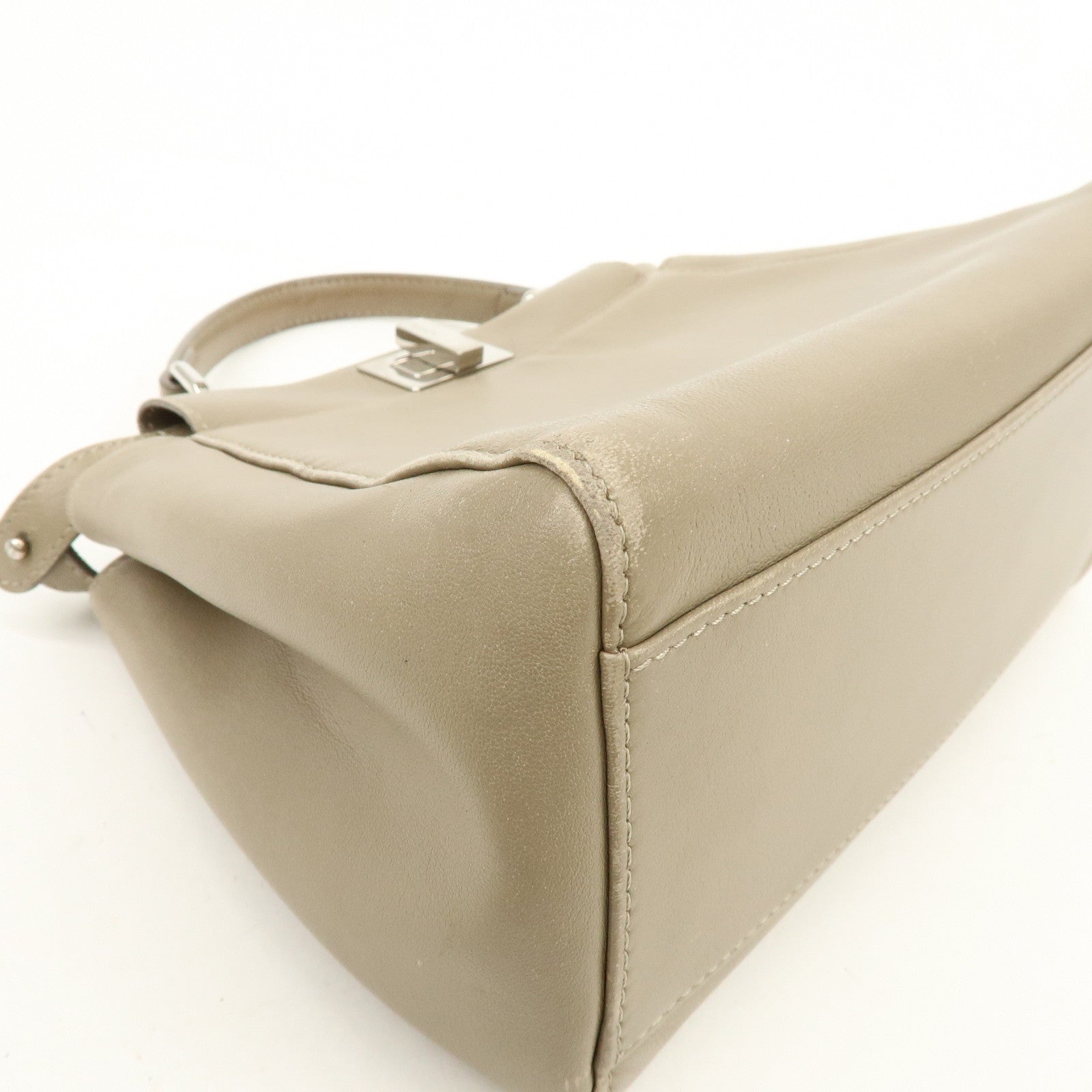 FENDI Mini Peekaboo 2Way Shoulder Bag Hand Bag Brown 8BN244