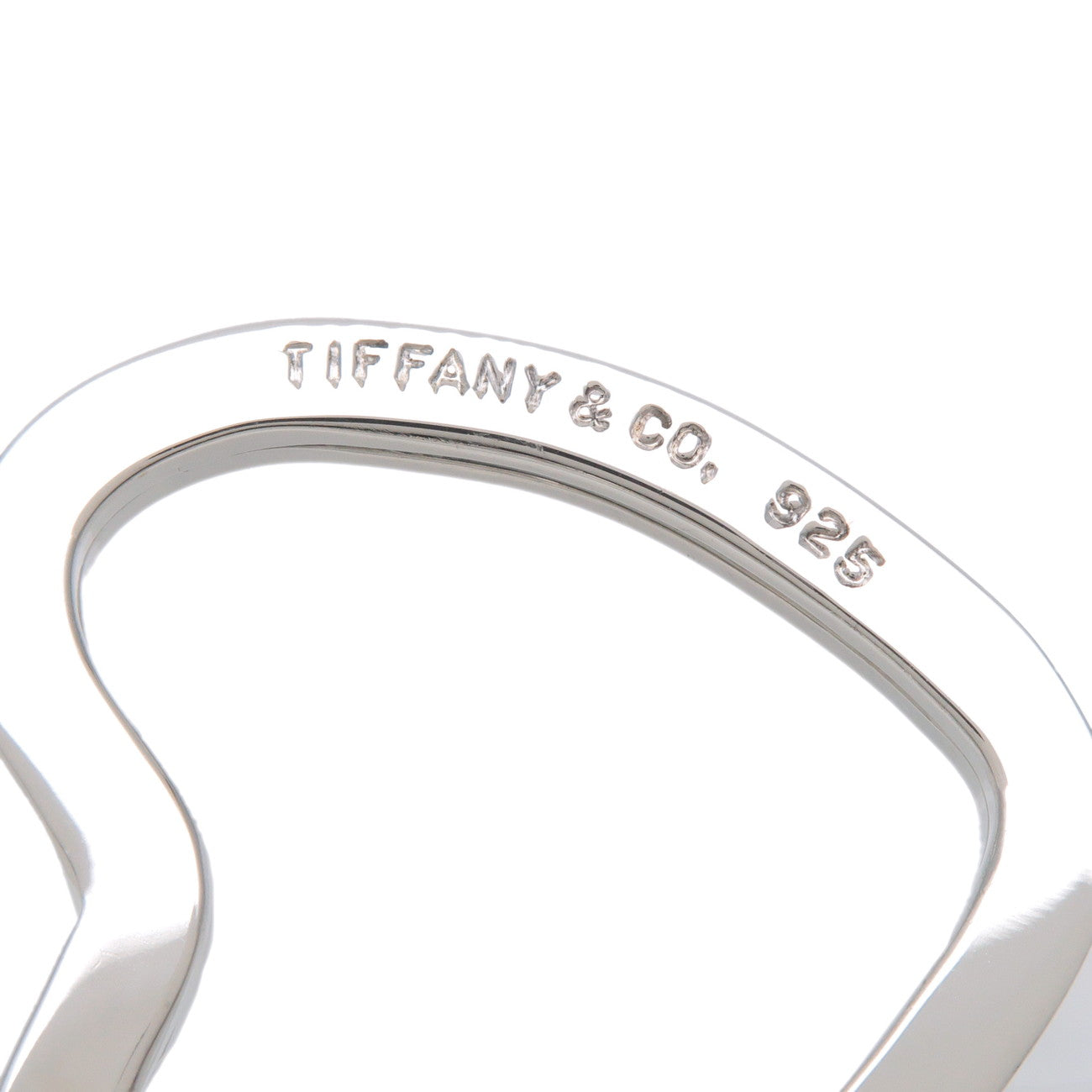 Tiffany & Co Heart Tag Key Ring Key Chain Bag Charm SV925 Silver
