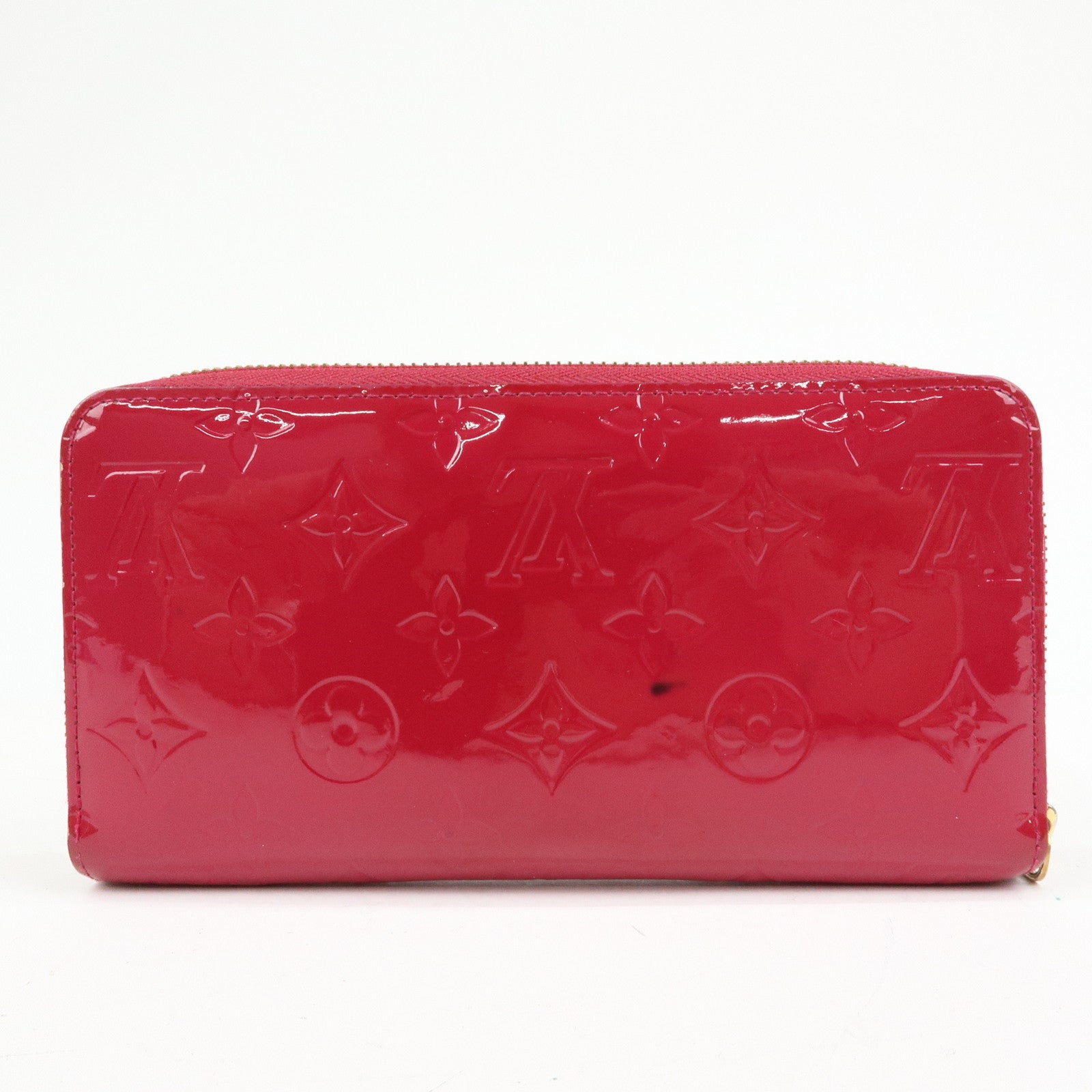 Louis Vuitton Monogram Vernis Round Zippy Wallet Rose Indien M91597