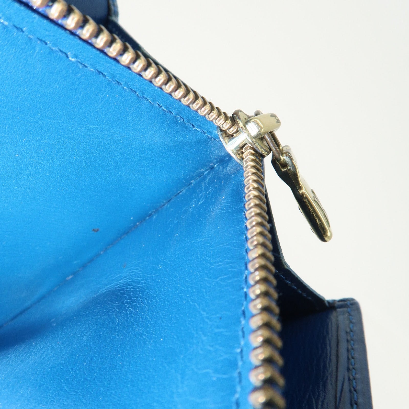 Louis Vuitton Epi Set of 3 Long Wallet Blue Green M63574 M63575 Used